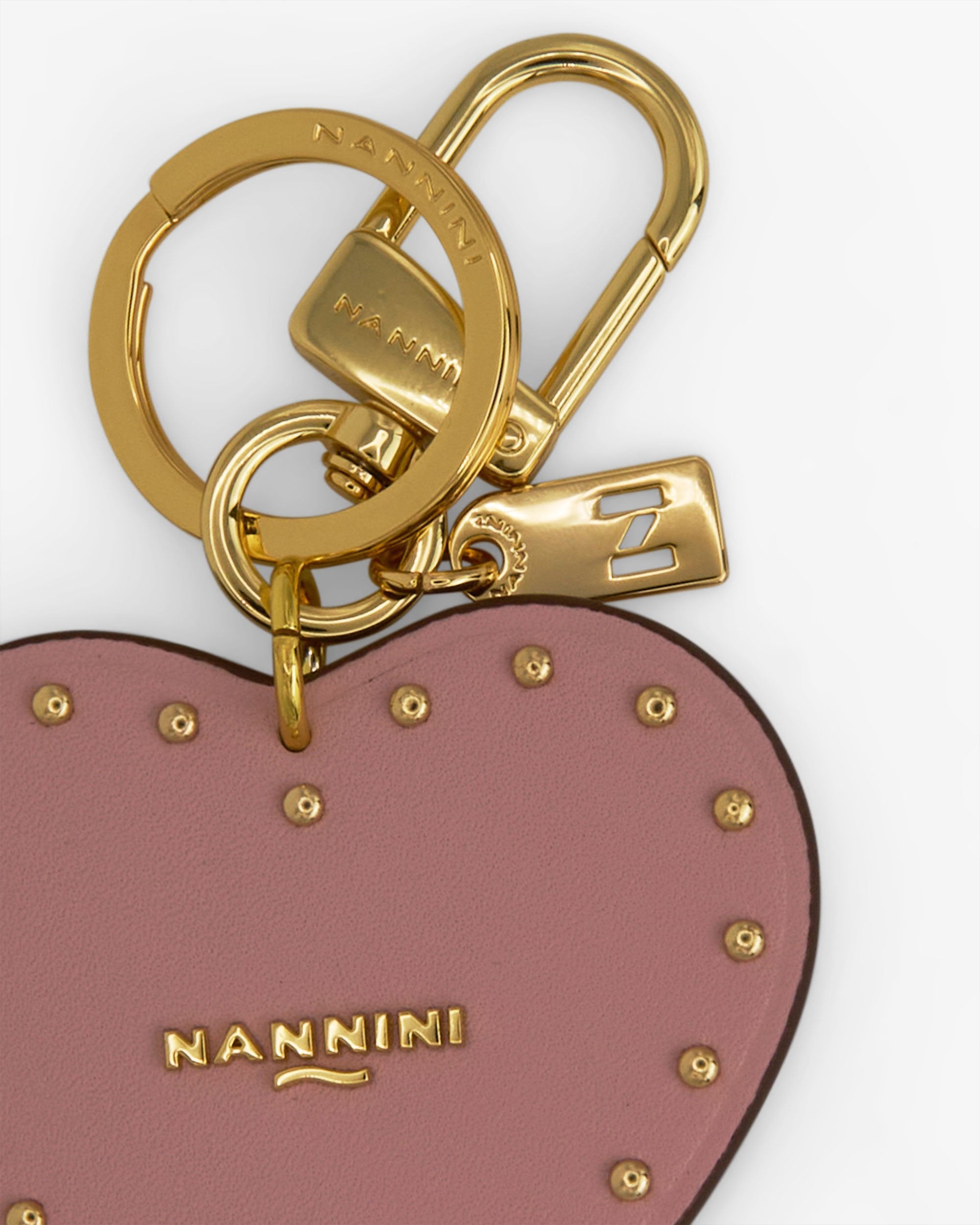 NANNINI borsa spalla donna pelle martellata rossa manici gold