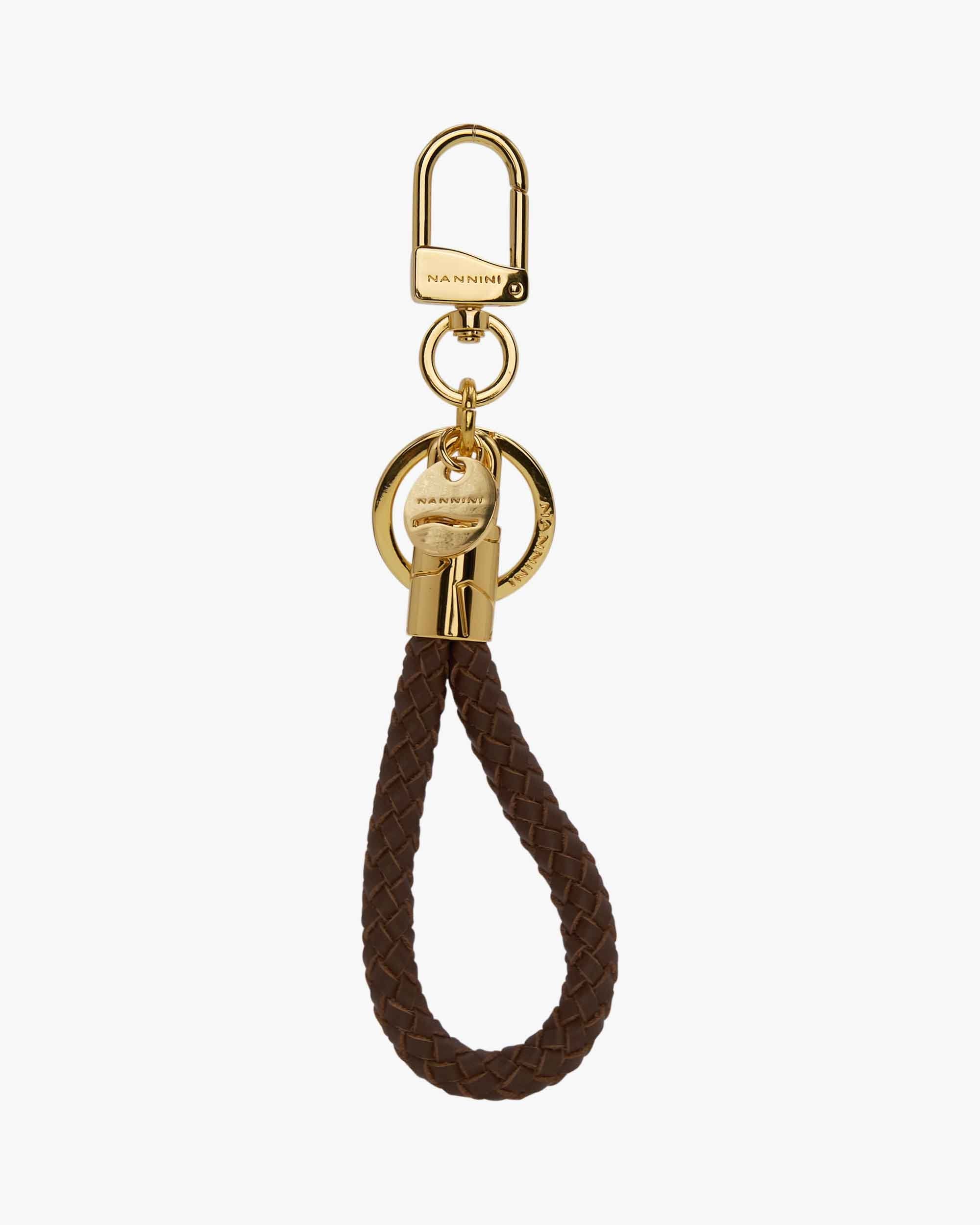 NANNINI borsa secchiello pelle martellata verde chiaro spalla manico