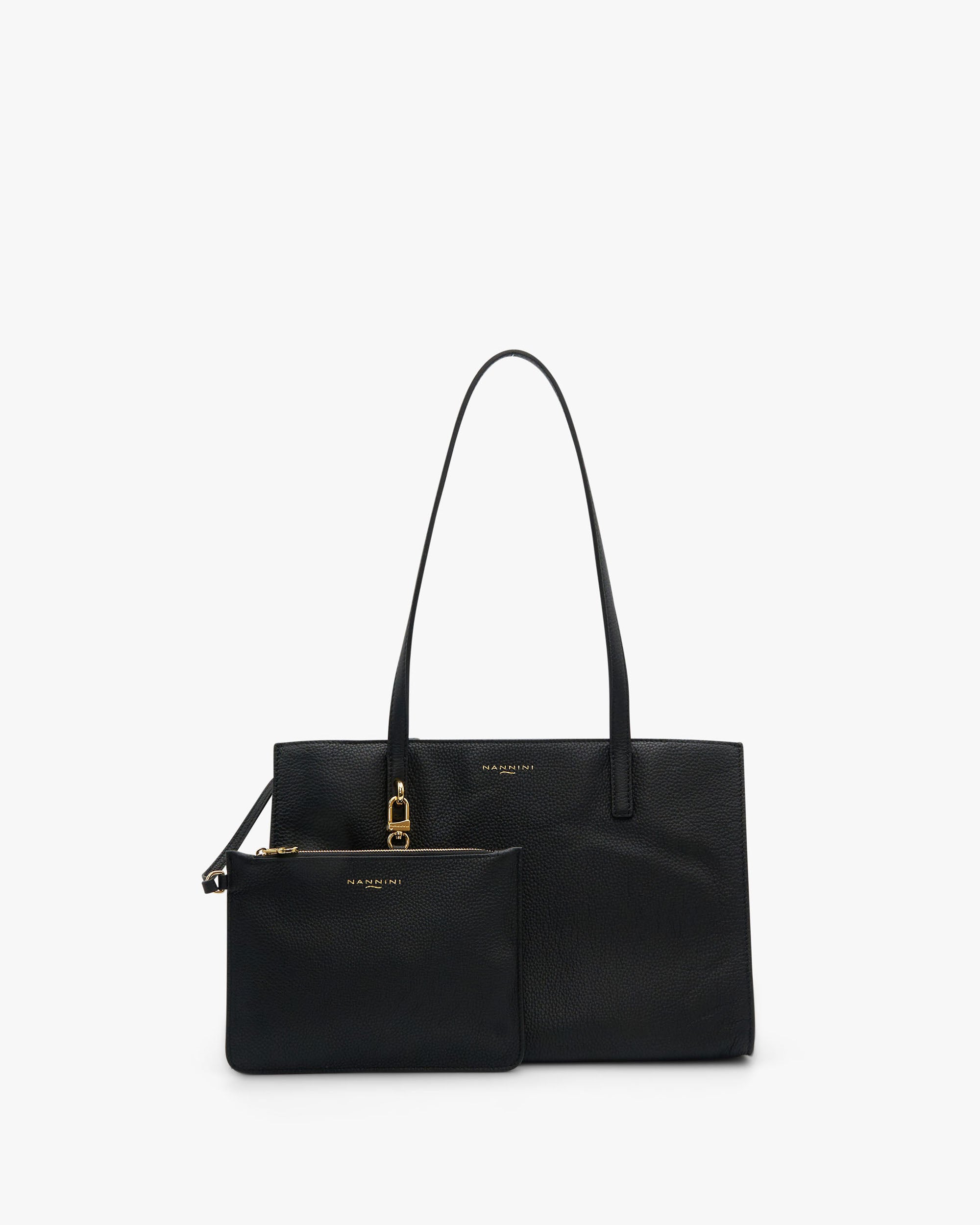 NANNINI borsa spalla donna pelle marrone trapuntata tracolla