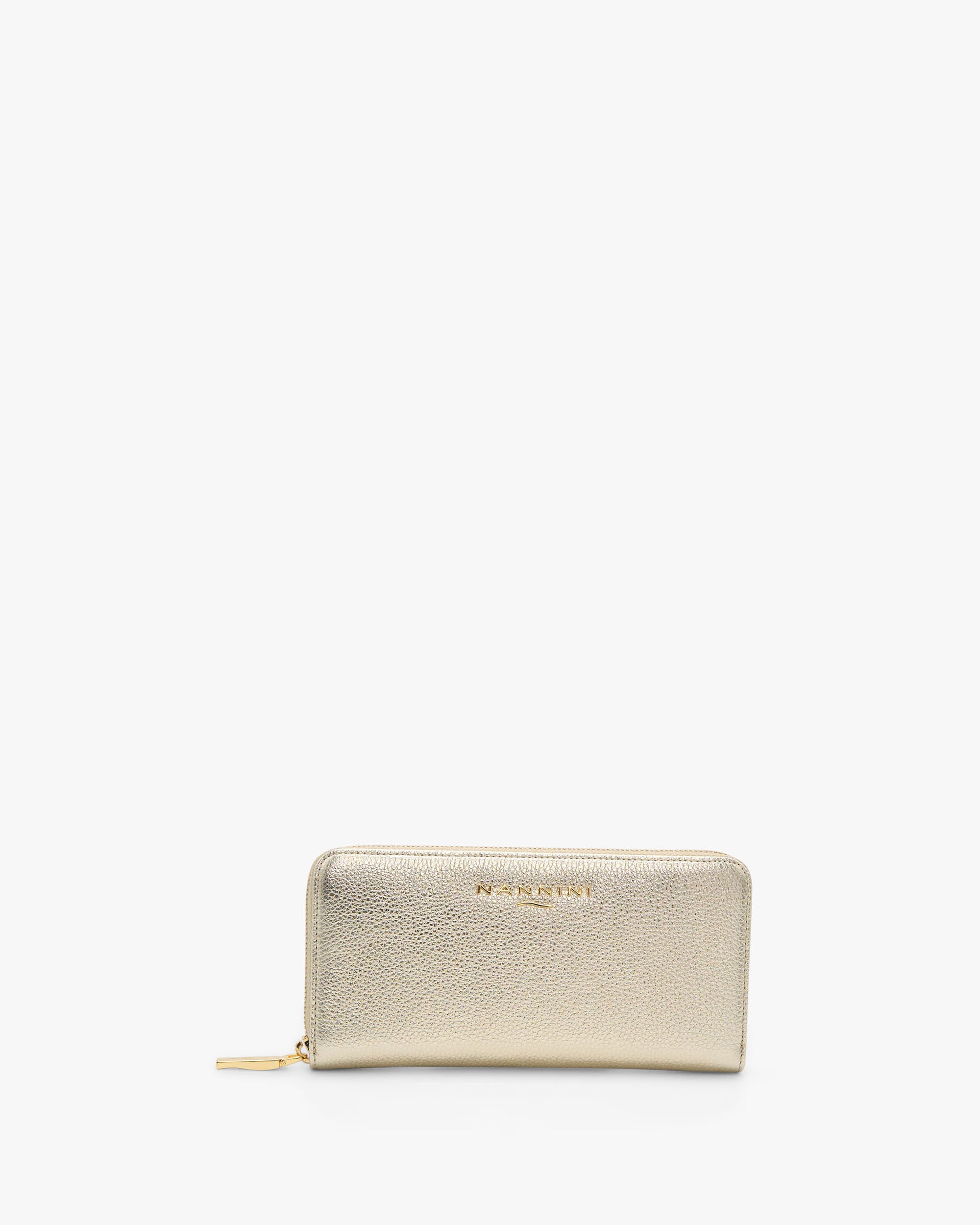 NANNINI borsa spalla donna pelle liscia grigio chiaro