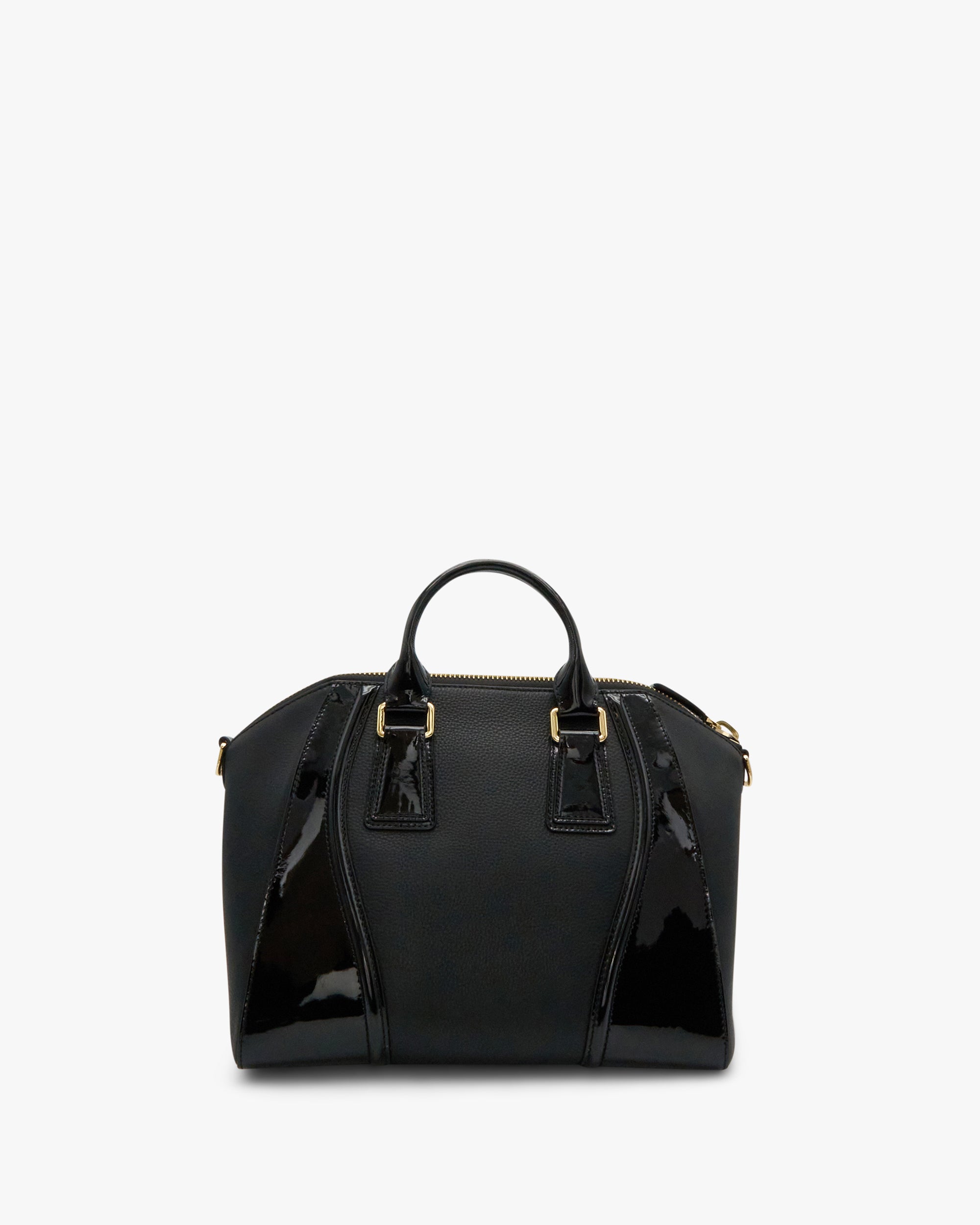 NANNINI borsa pelle martellata tracolla patta trapuntata nera