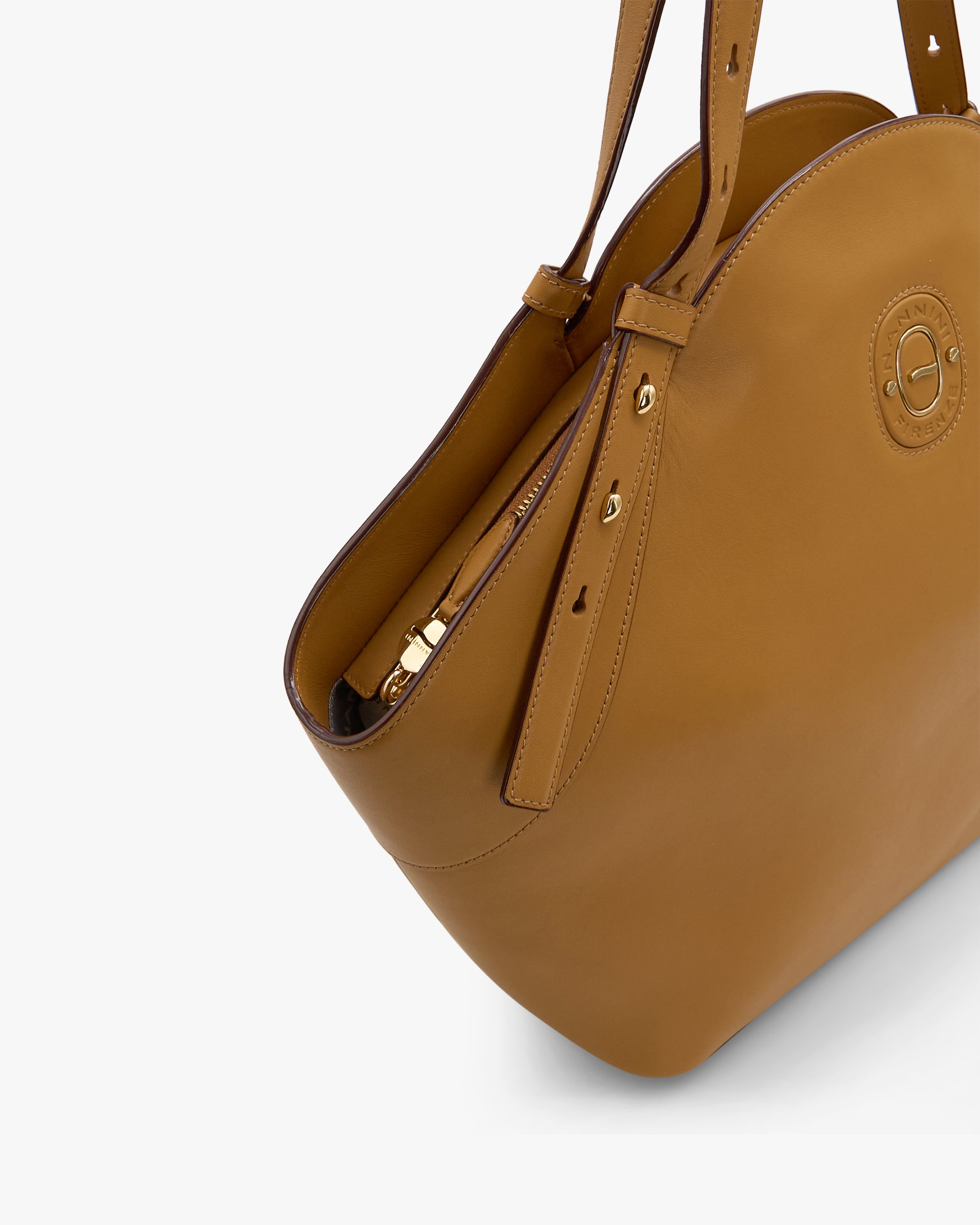 NANNINI borsa spalla donna pelle liscia trapuntata nera