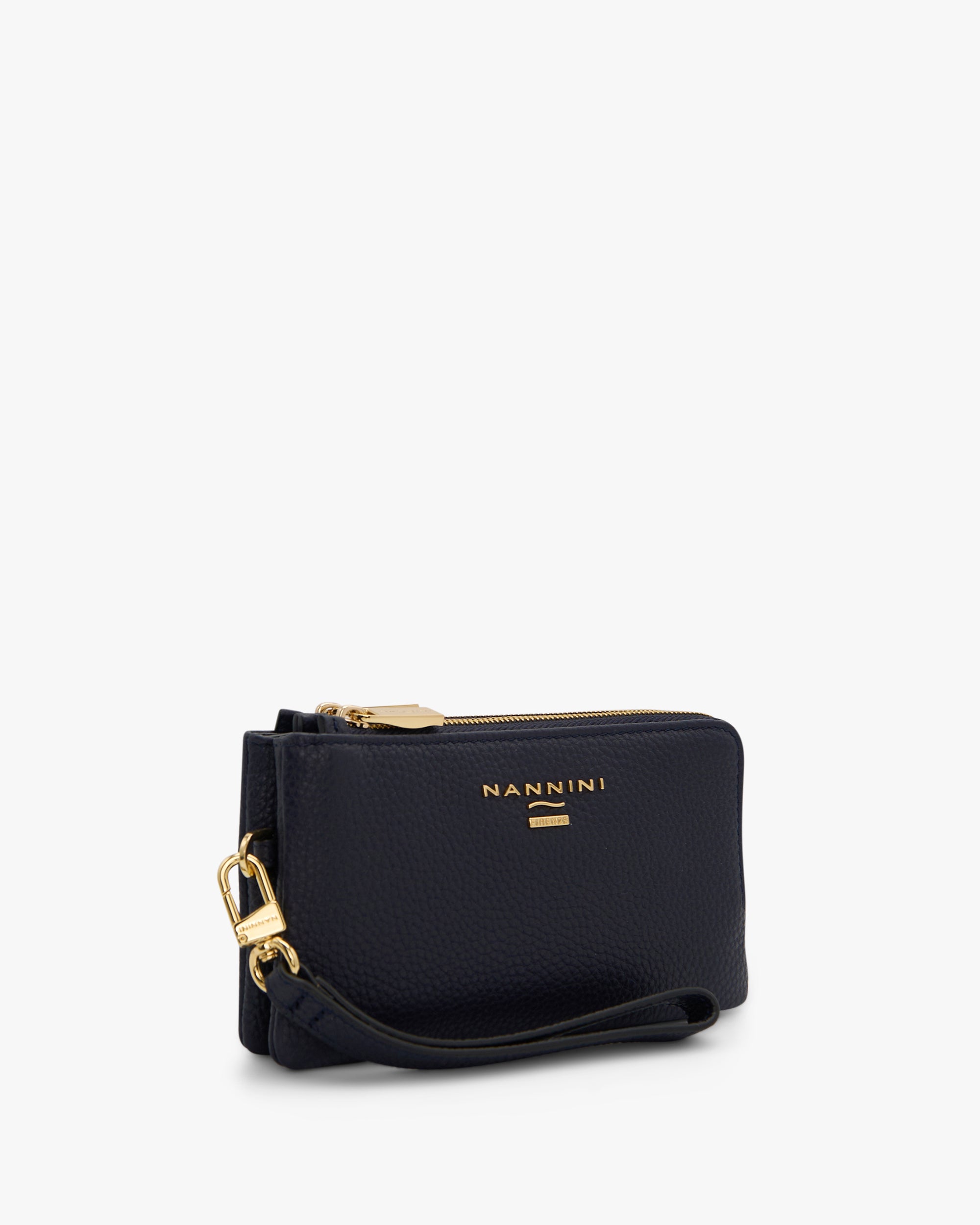 NANNINI borsa spalla donna pelle nero borchie grandi trapuntata