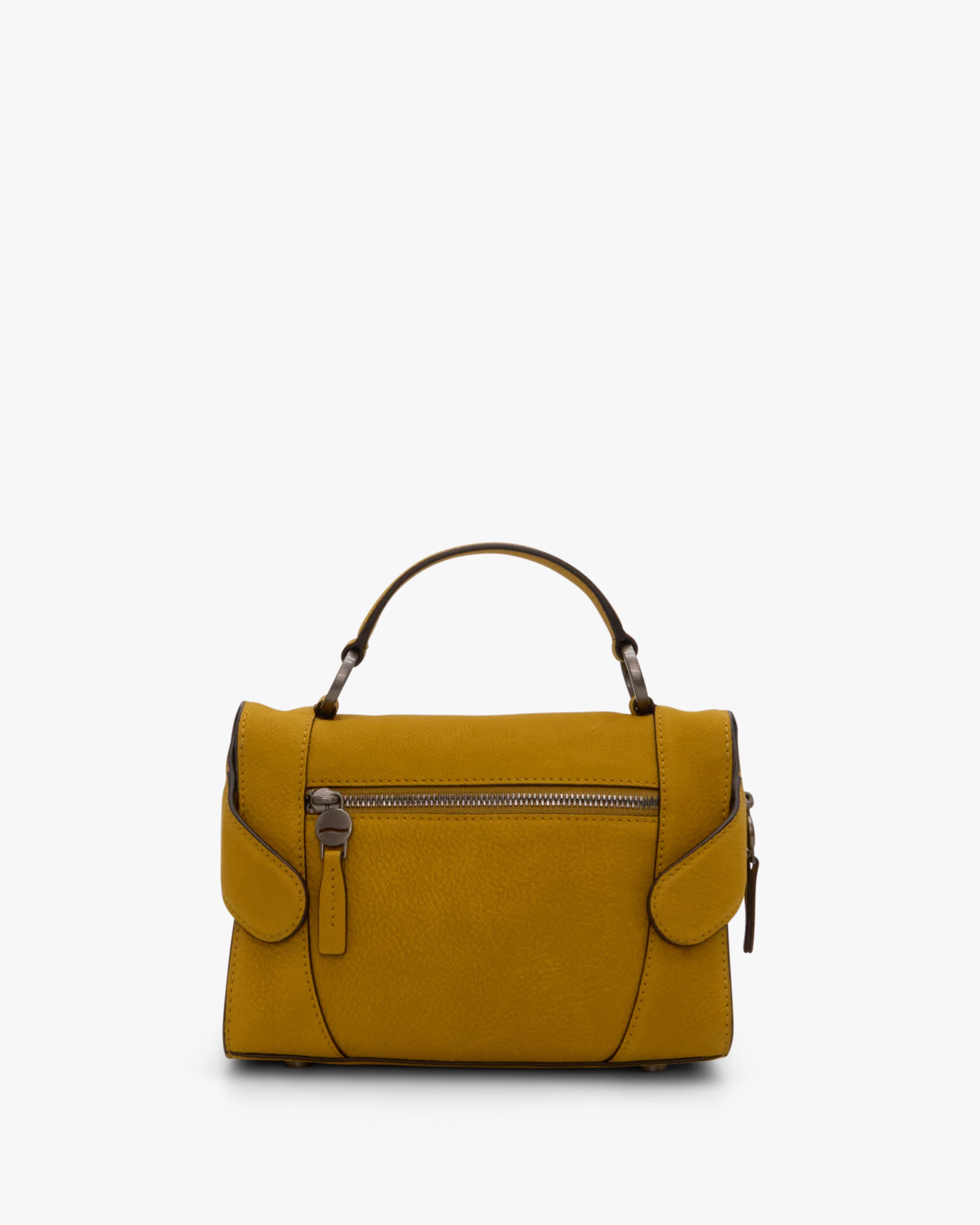 NANNINI borsa secchiello pelle saffiano nera patta frontale