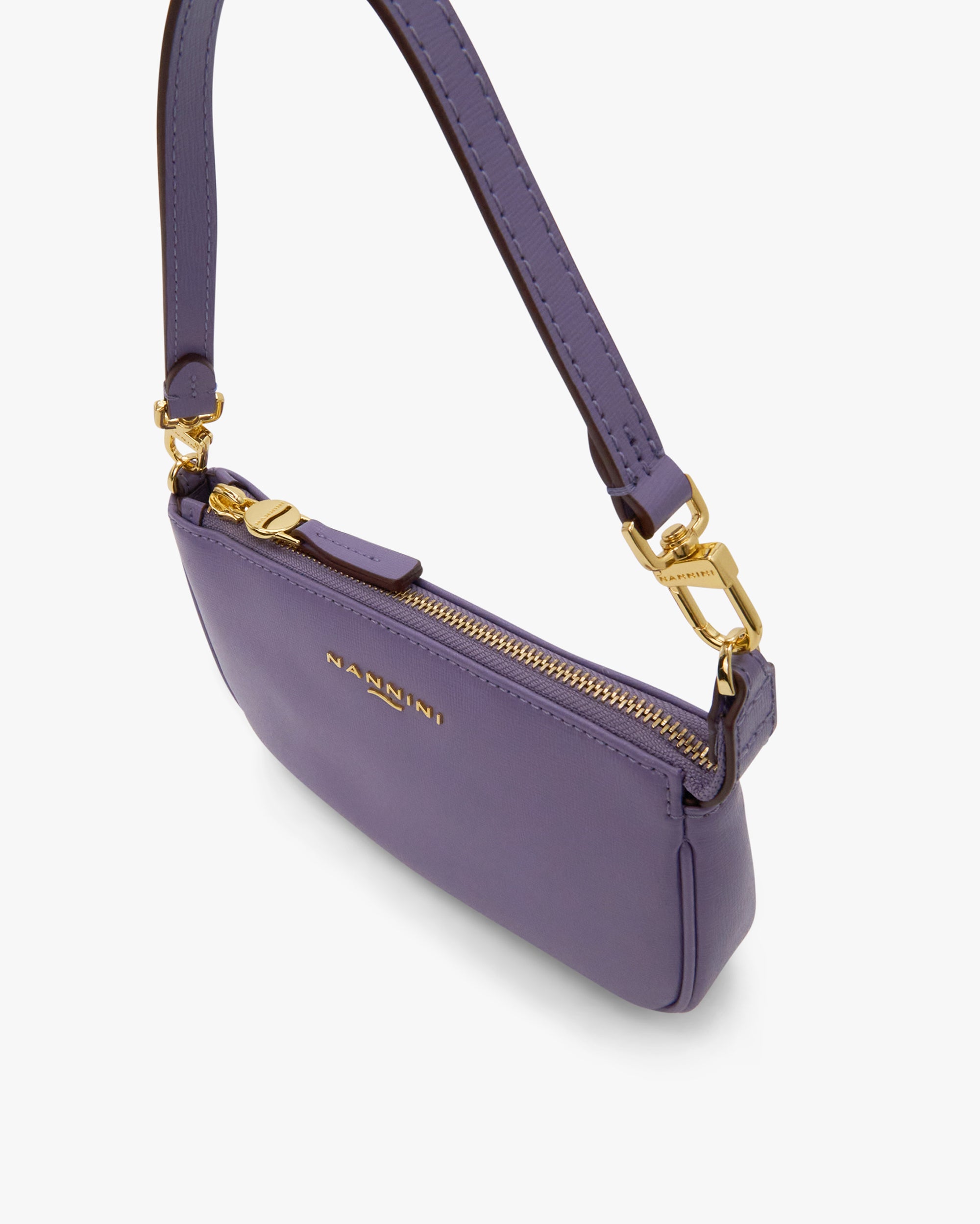 NANNINI borsa spalla donna pelle effetto coccodrillo bordeaux