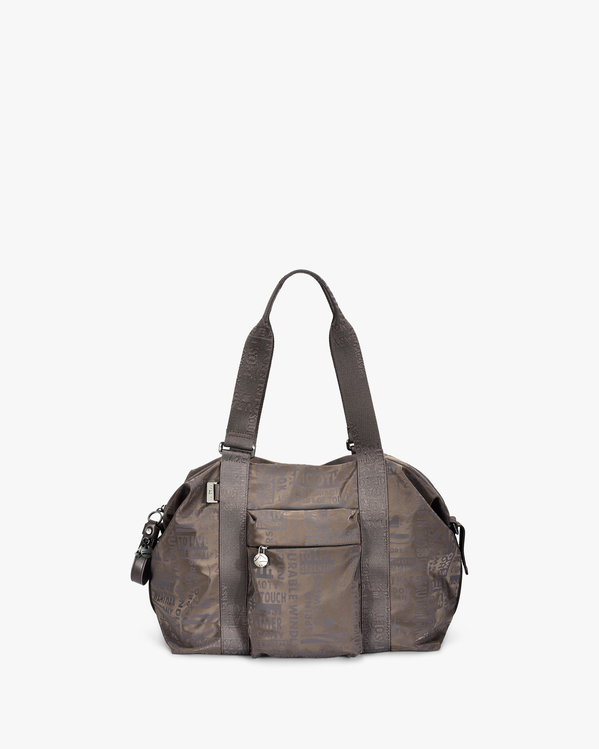 NANNINI borsa secchiello similpelle taupe pochette interna donna