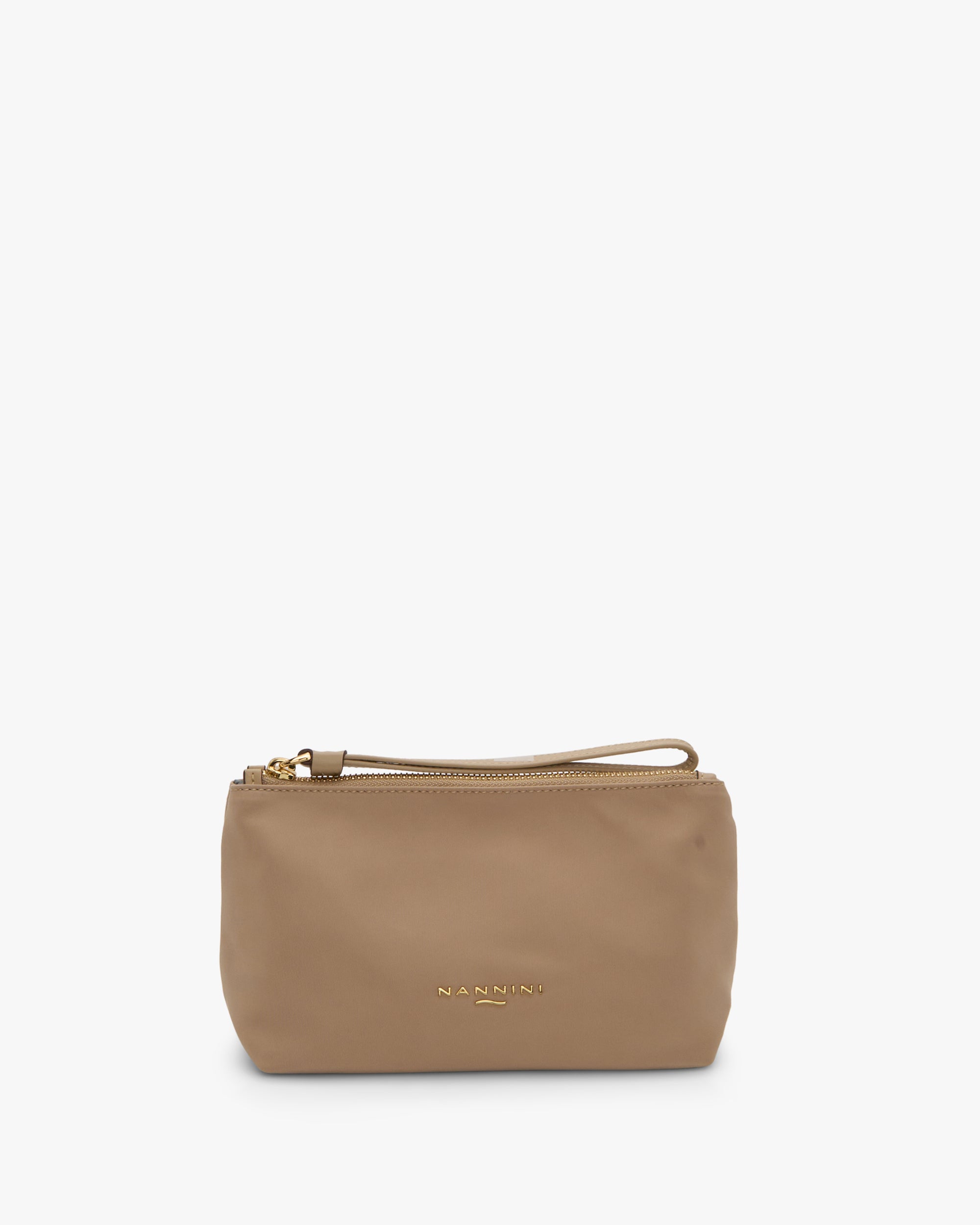 NANNINI borsa bauletto a mano pelle martellata beige rigida media