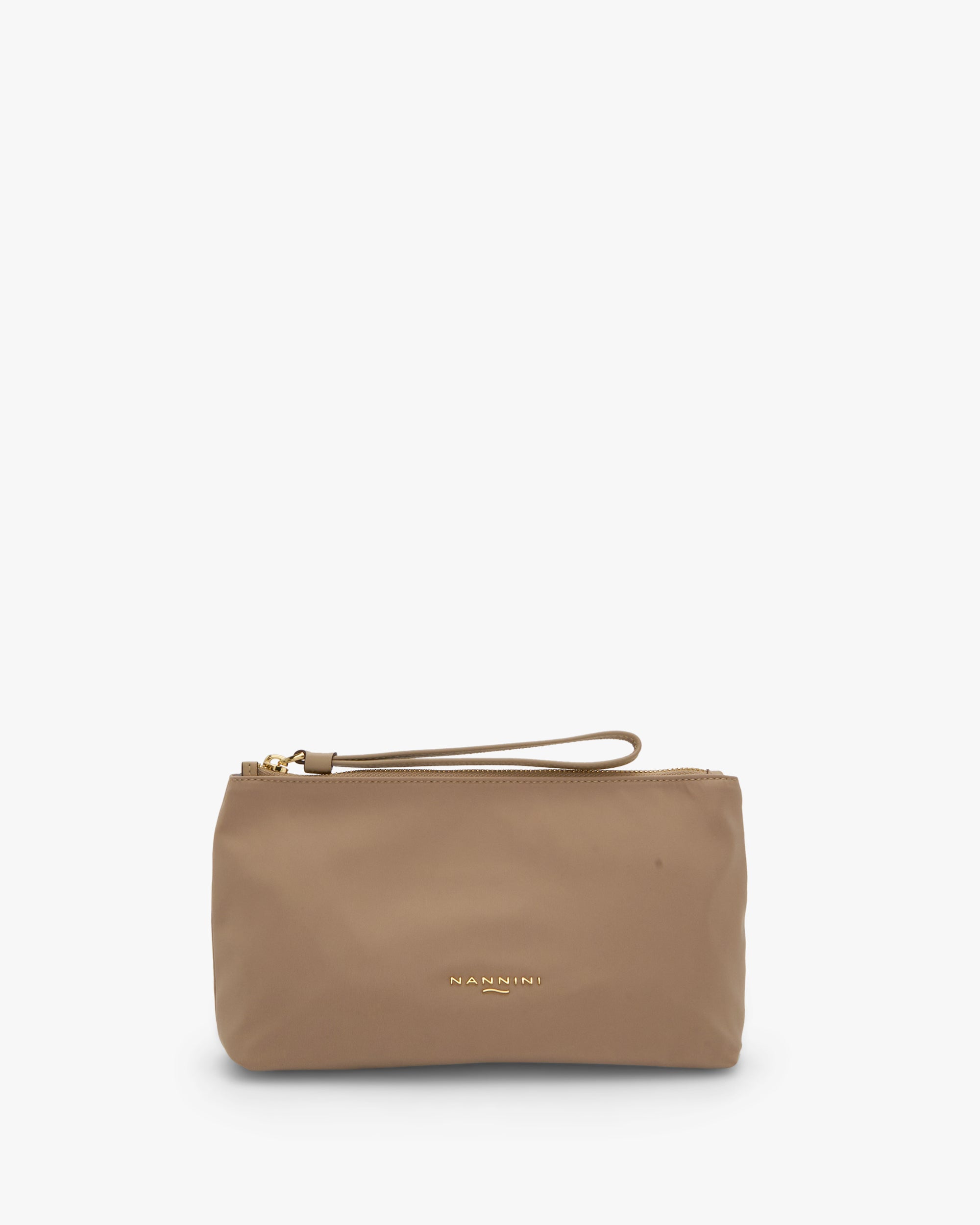 NANNINI borsa secchiello pelle martellata beige tracolla regolabile