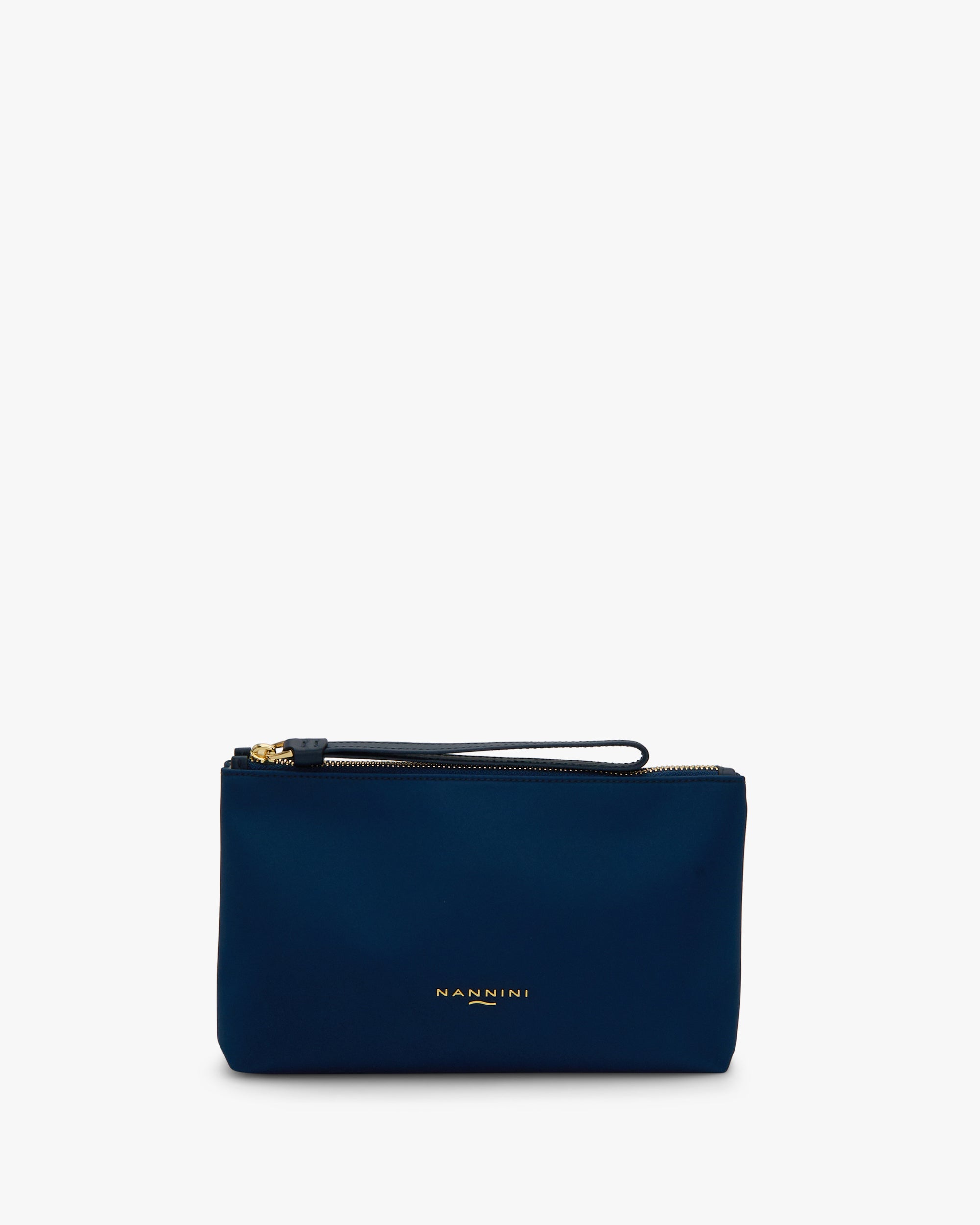 NANNINI borsa bauletto tessuto tecnico intrecciato blu scuro