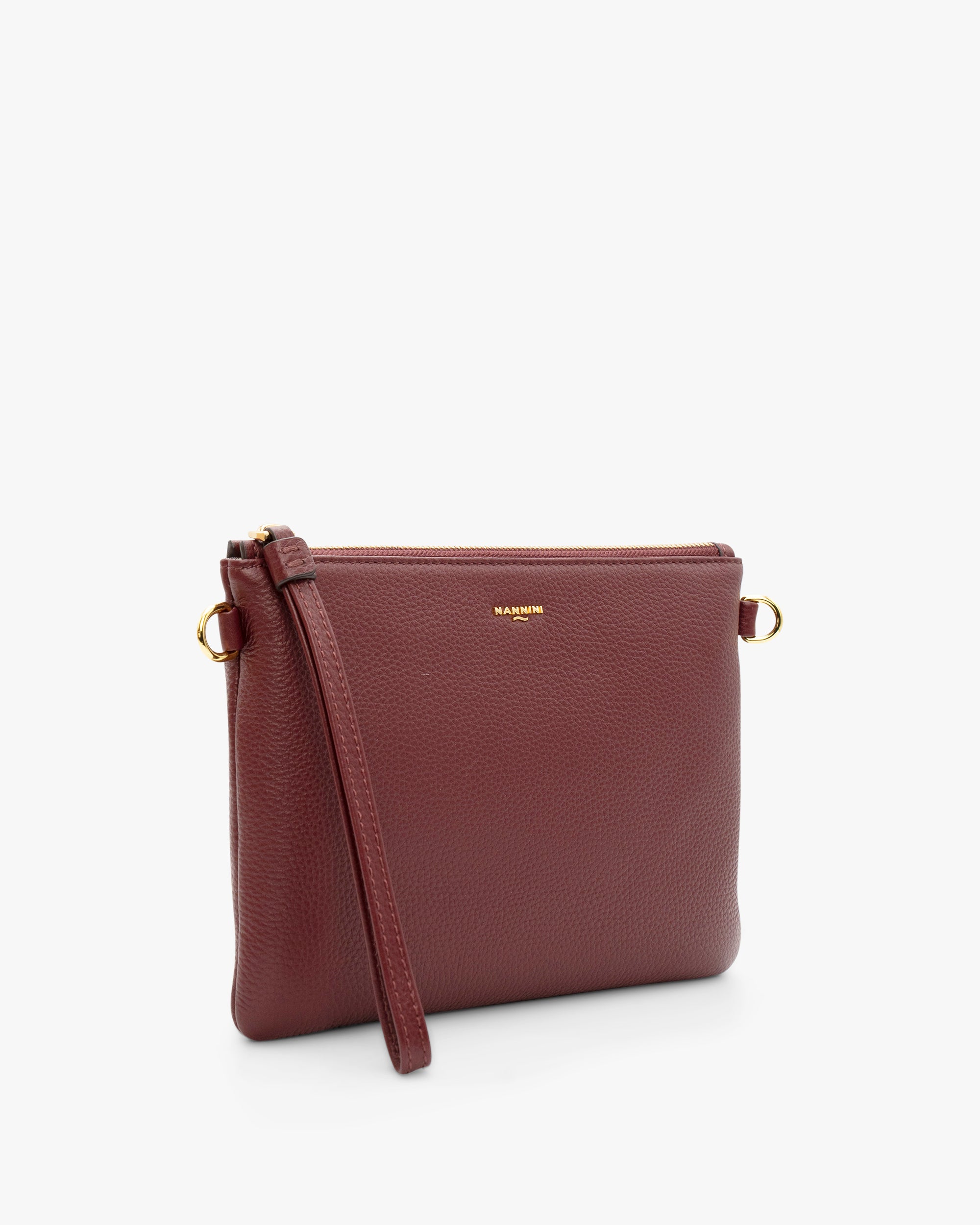 NANNINI shopper grande manici pelle intrecciata beige oro