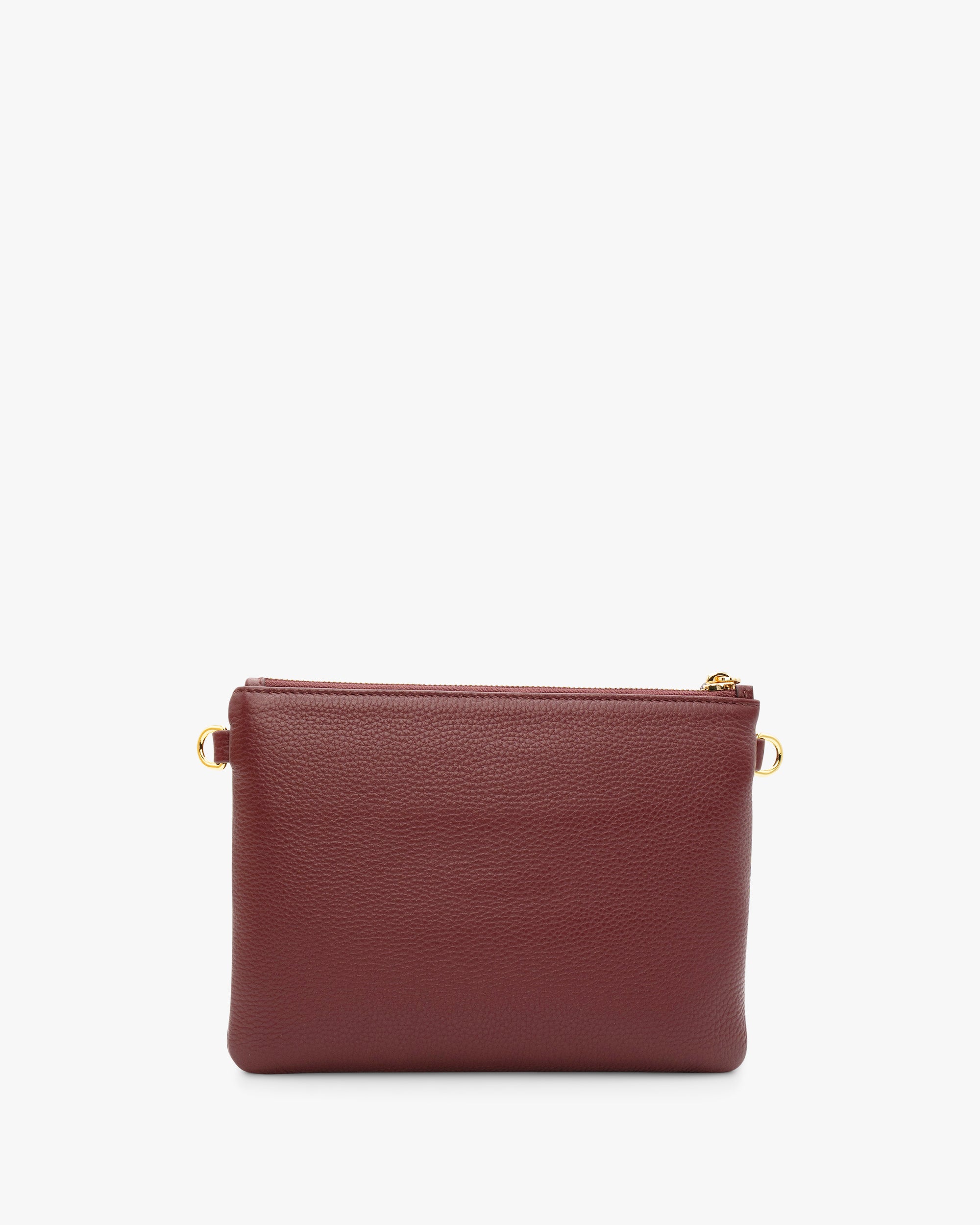 NANNINI bauletto pelle martellata fucsia zip metallo oro