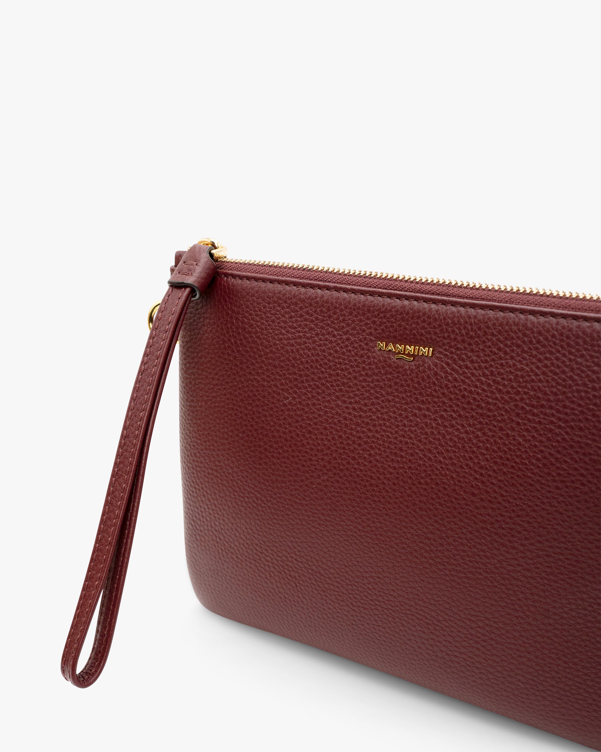 NANNINI shopper grande pelle martellata cuoio doppio manico