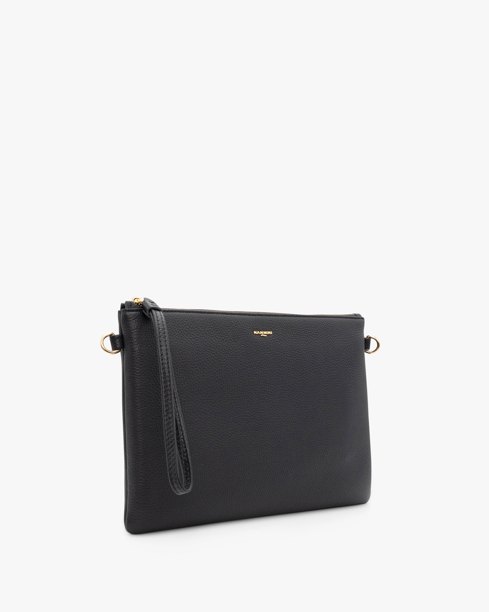 NANNINI borsa pelle martellata beige doppi manici tracolla