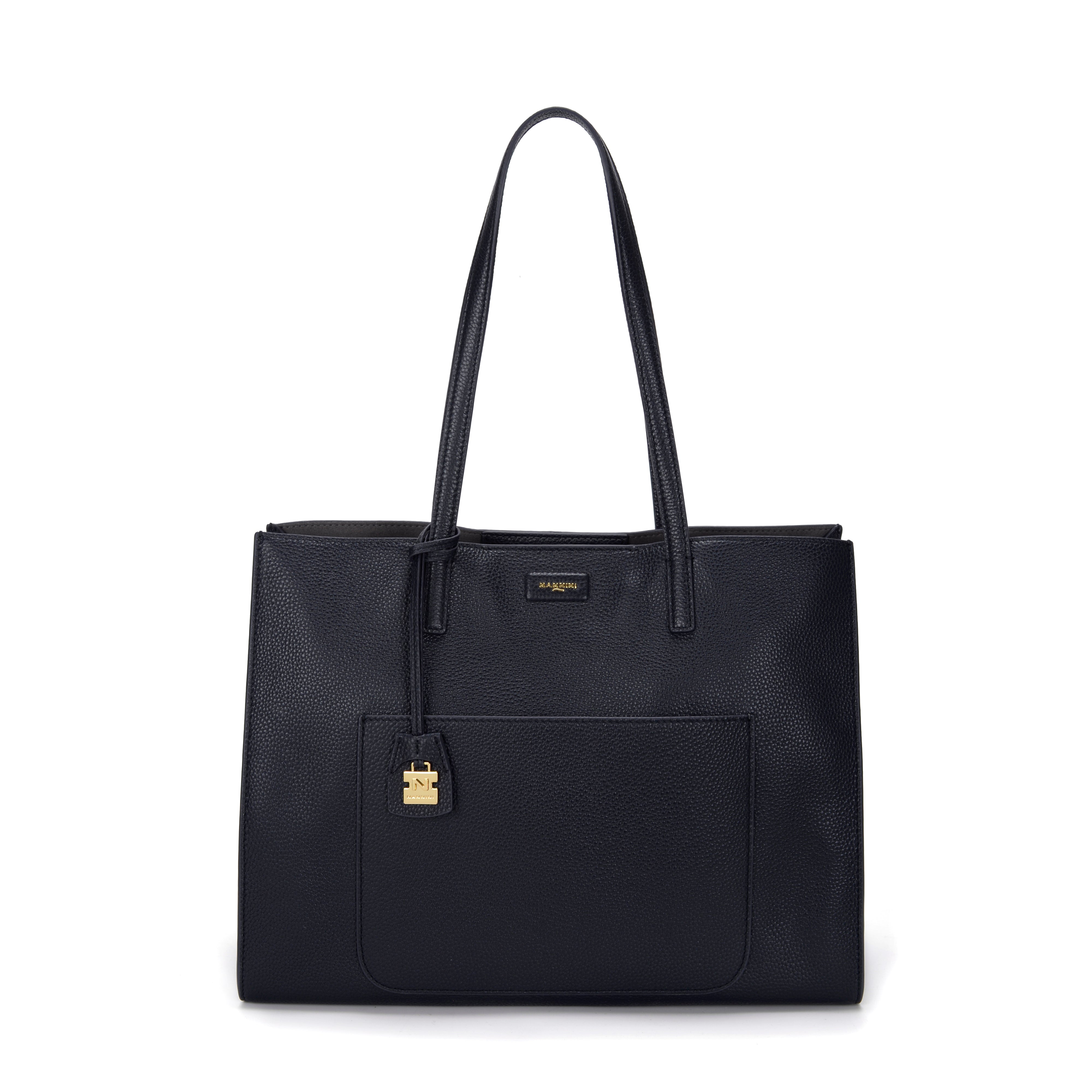 NANNINI borsa spalla donna pelle martellata blu scuro