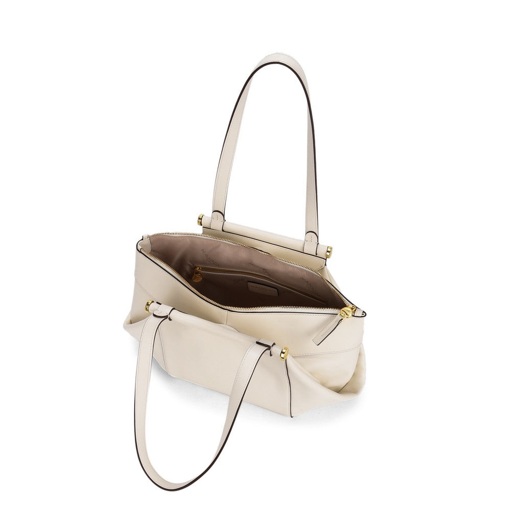 NANNINI borsa spalla martellata grande nera donna