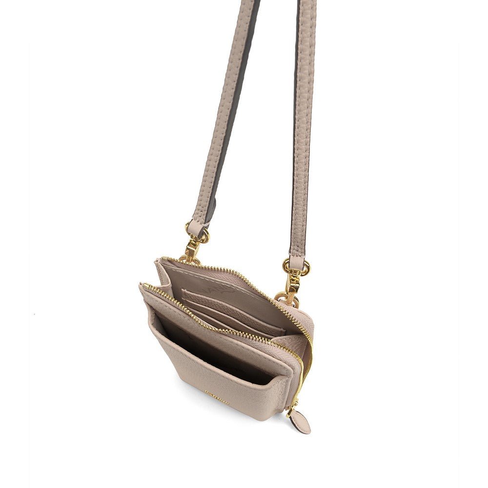 NANNINI borsa secchiello pelle martellata cipria chiusura coulisse donna