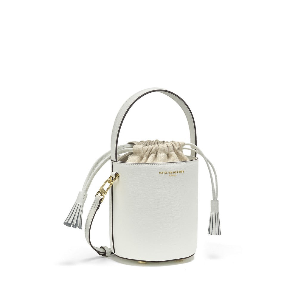 NANNINI tracolla piccola pelle saffiano marrone chiara borsa