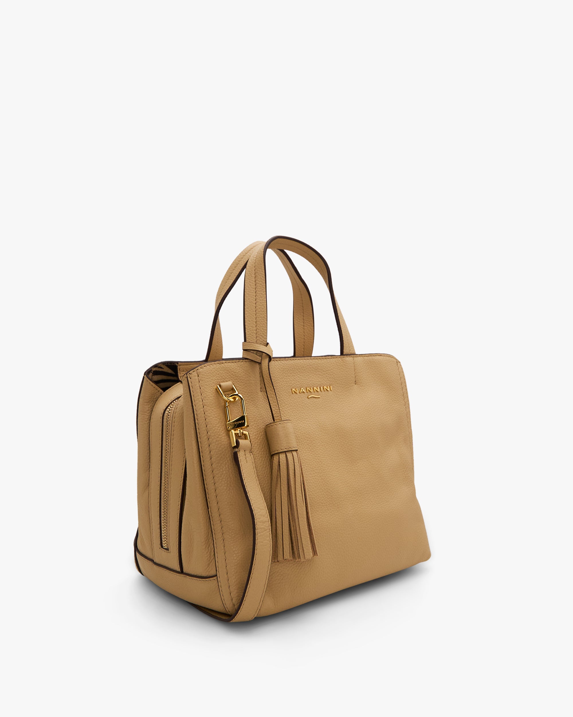 NANNINI tracolla pelle martellata bordeaux regolabile accessorio moda