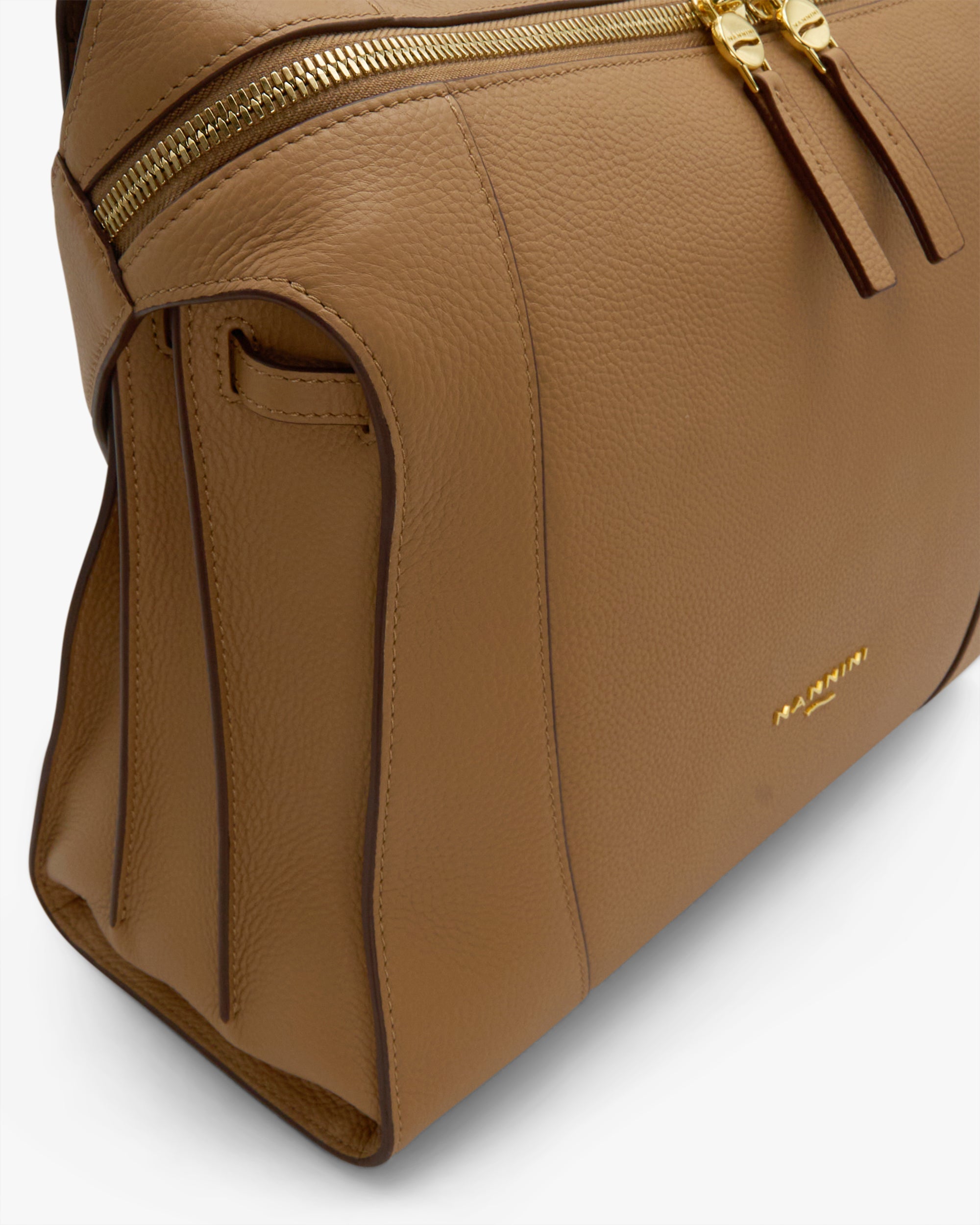 NANNINI borsa pelle trapuntata nera catena spalla donna