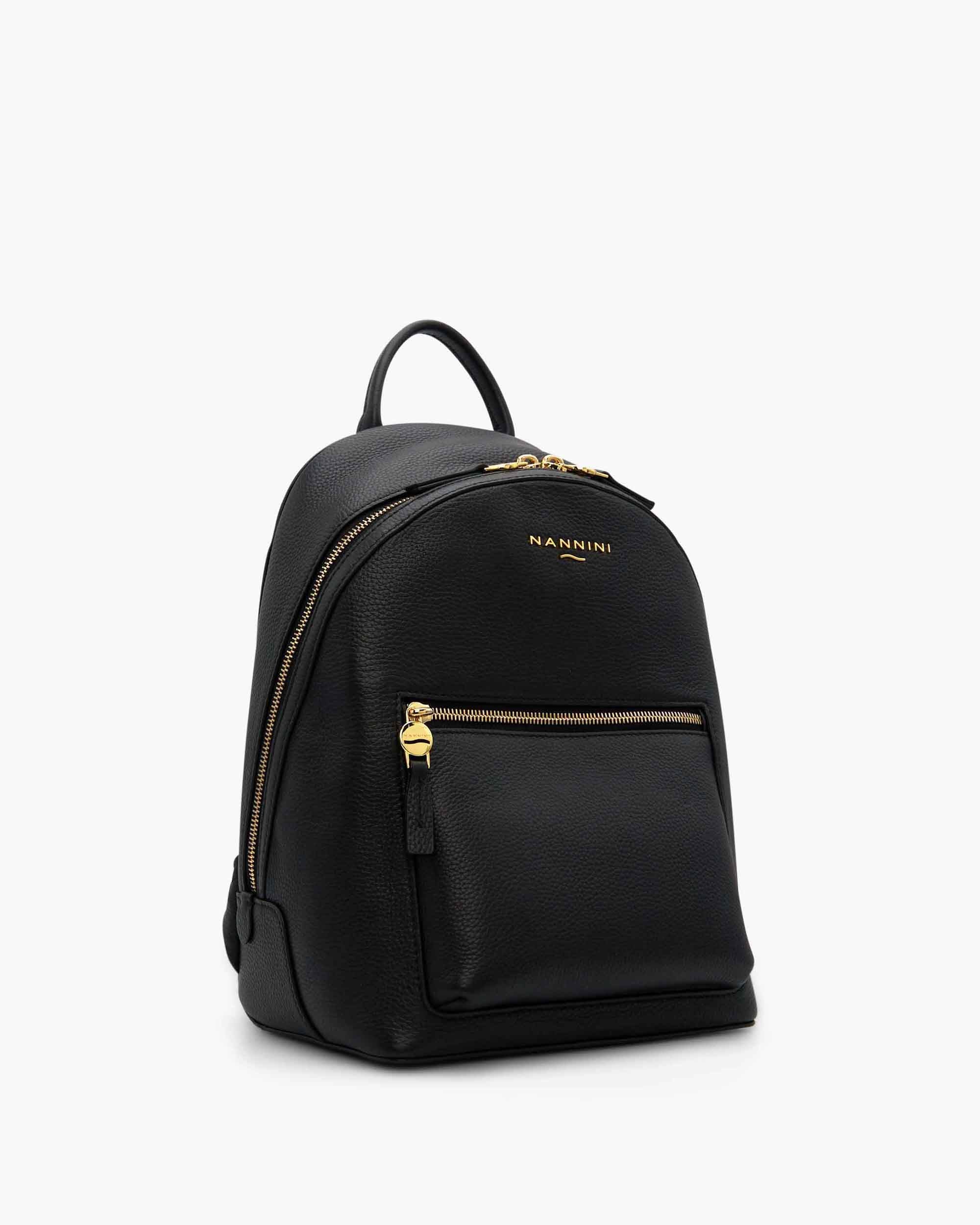 NANNINI borsa spalla donna pelle martellata bordeaux trapuntata catena