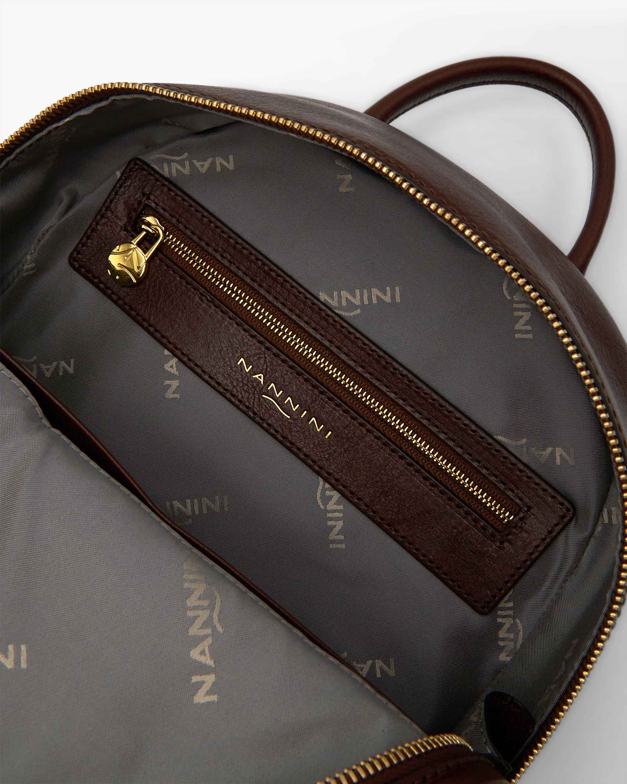 NANNINI bauletto donna pelle martellata tracolla removibile nero