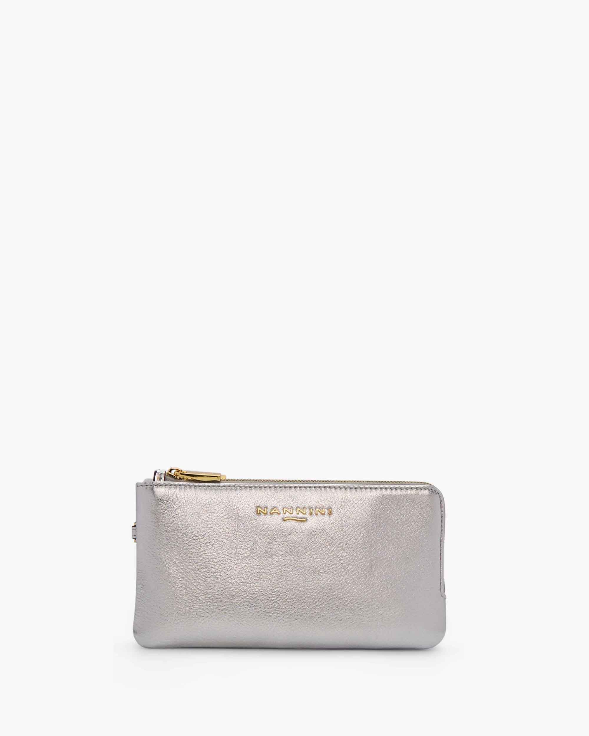 NANNINI Borsa a mano pelle trapuntata nera donna elegante
