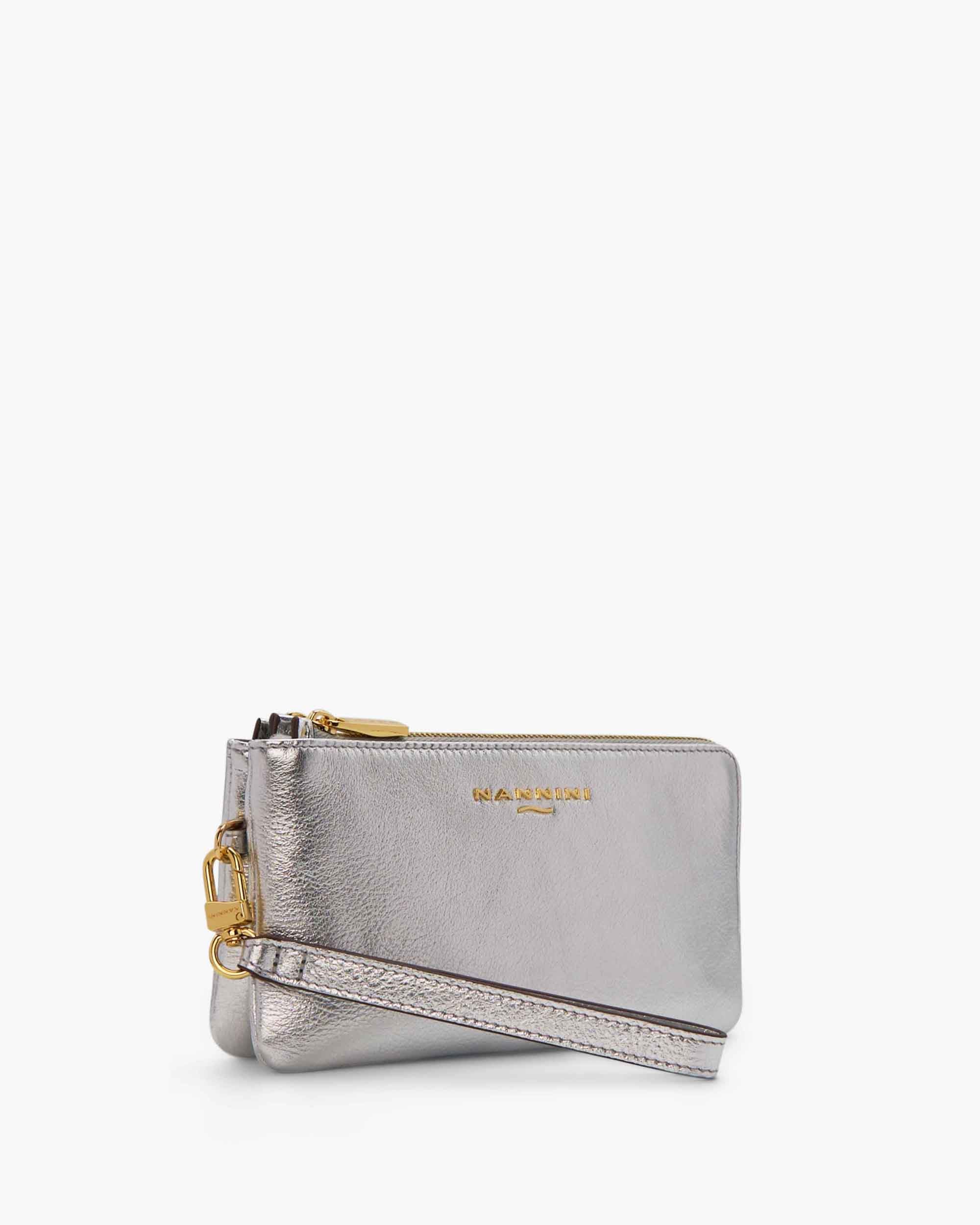 NANNINI borsa spalla donna pelle martellata bordeaux mano casual