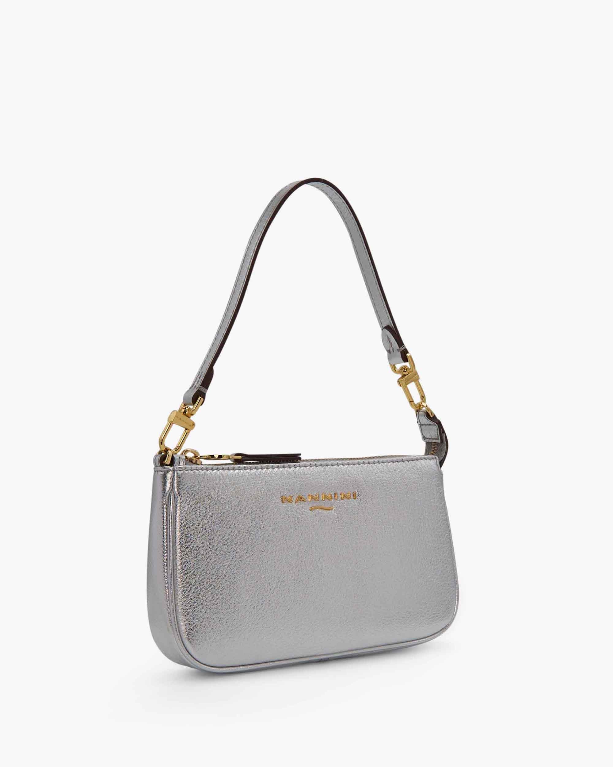 NANNINI shopper tessuto beige grande donna manici intrecciati