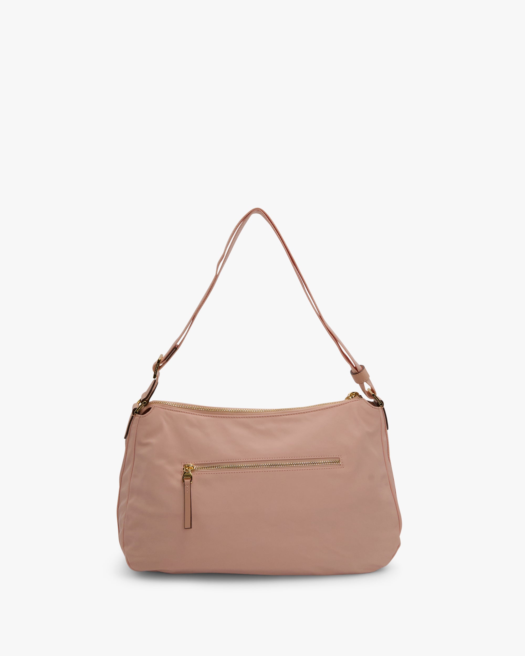NANNINI borsa secchiello pelle liscia marrone con tracolla rimovibile