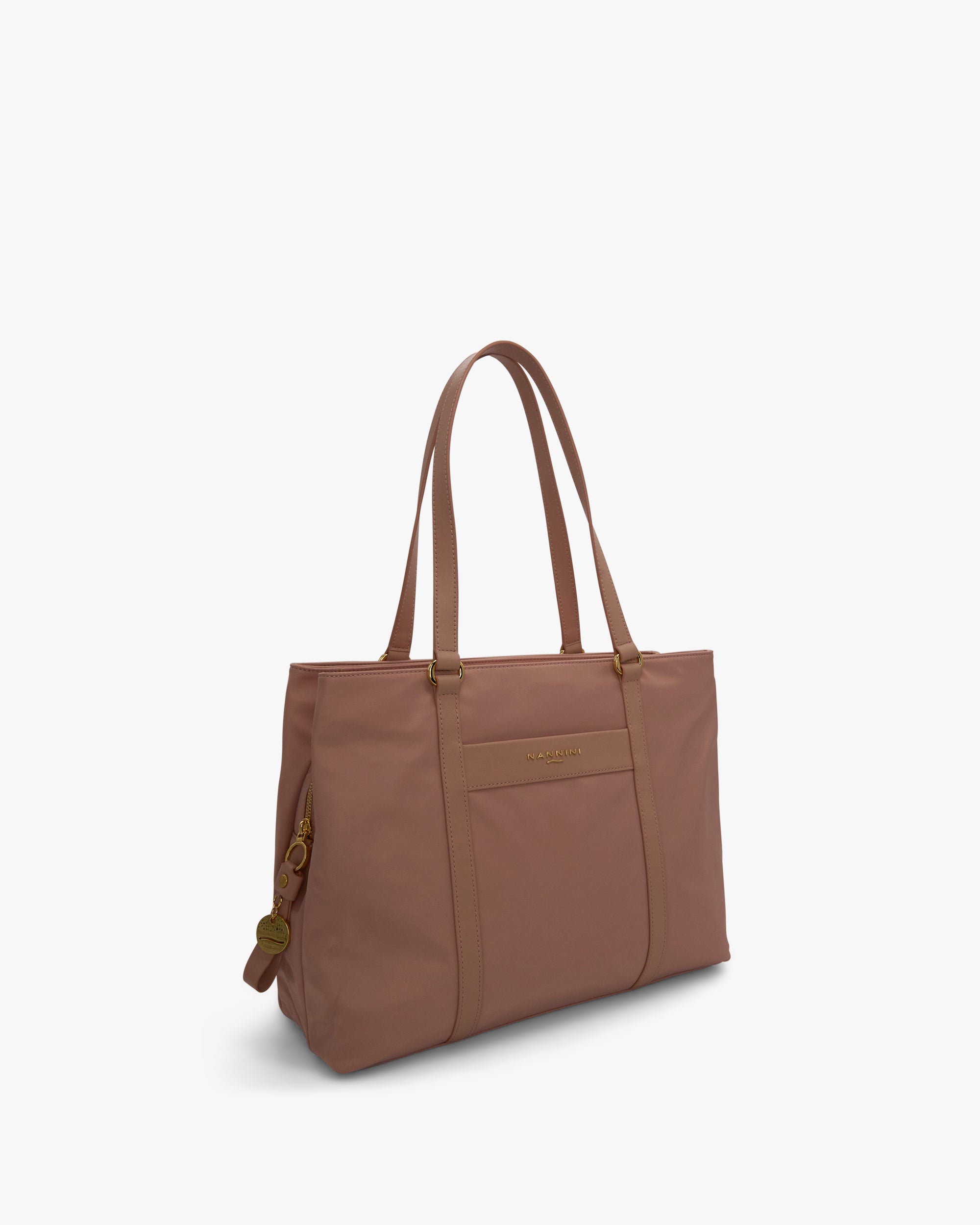 NANNINI borsa spalla donna pelle martellata marrone chiusura patta
