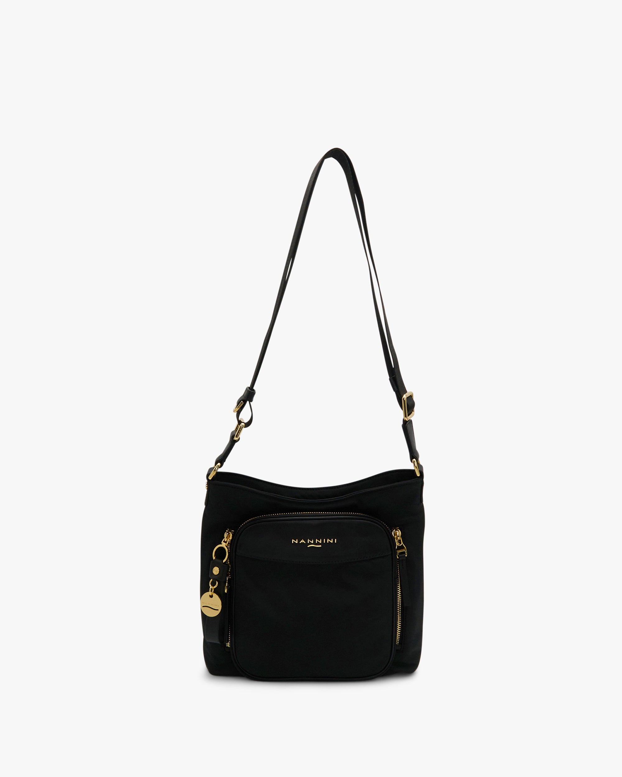 NANNINI borsa pelle liscia trapuntata tracolla bianca donna