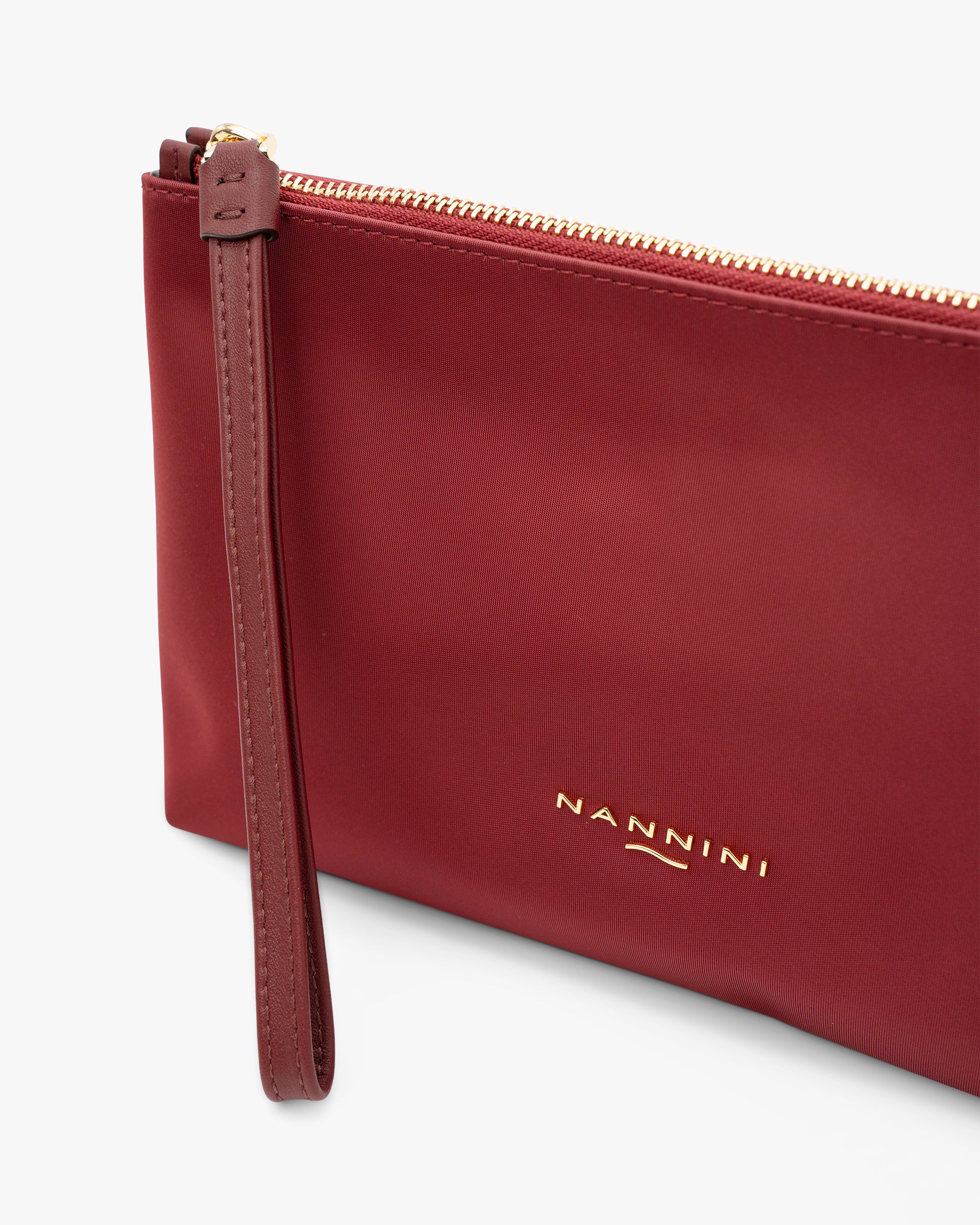 NANNINI borsa secchiello pelle marrone intrecciato con manico tracolla