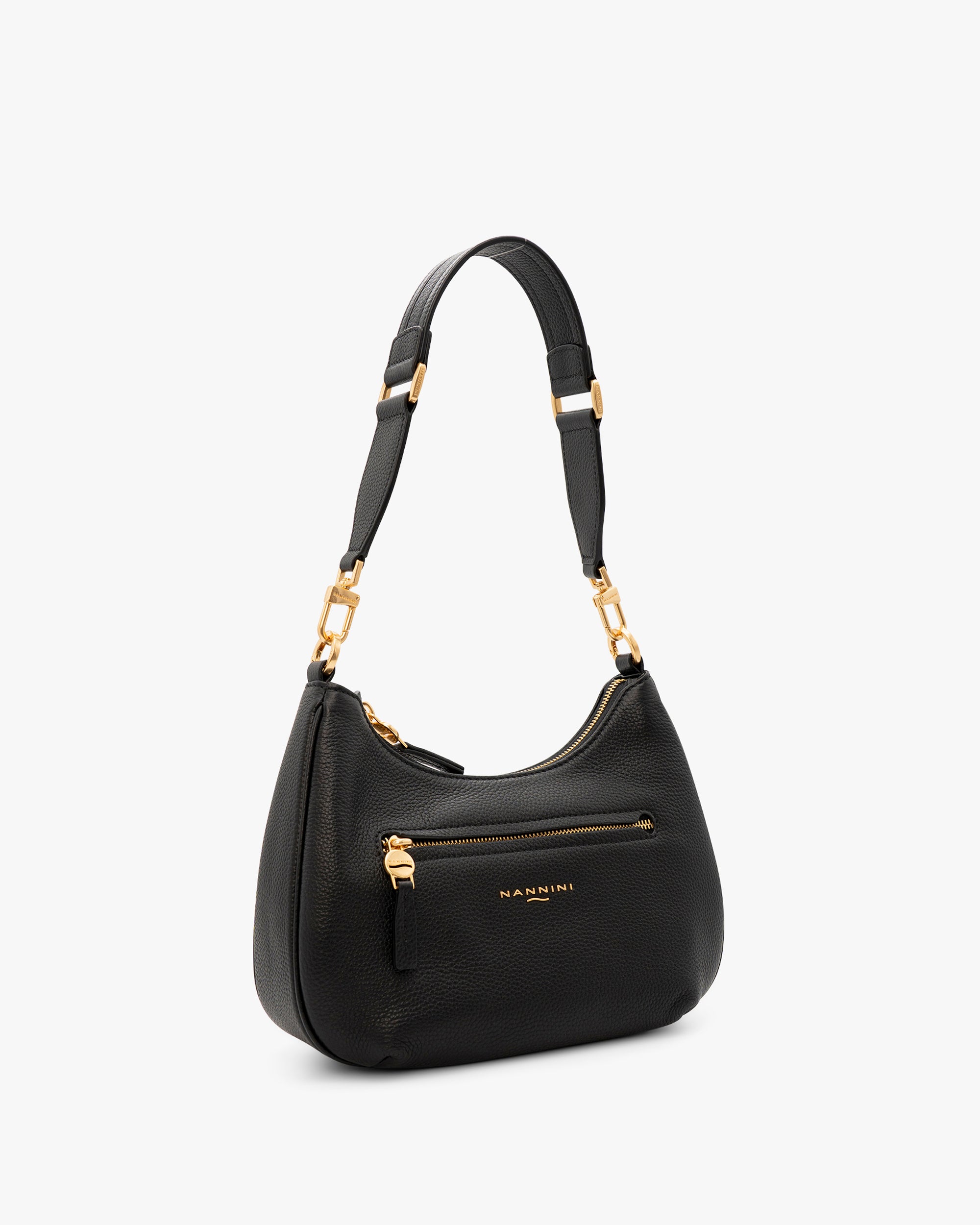 NANNINI Borsa a Mano Pelle Sintetica Grigia Piccola Casual Elegante
