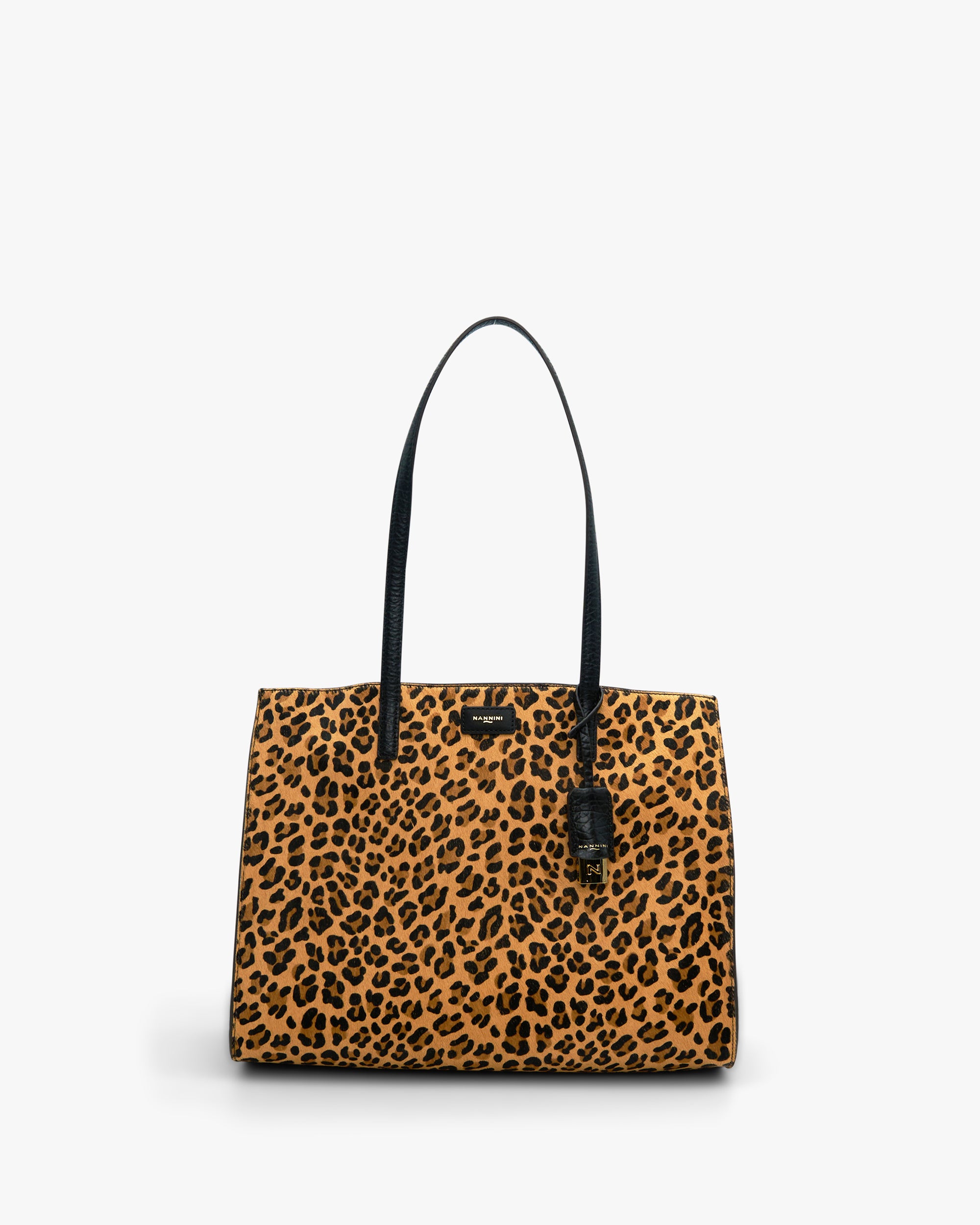 NANNINI borsa pelle liscia tracolla marrone regolabile spalla