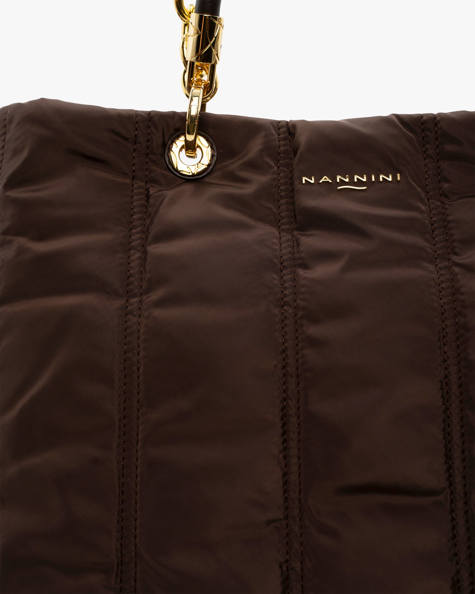 NANNINI borsa secchiello pelle martellata tracolla beige