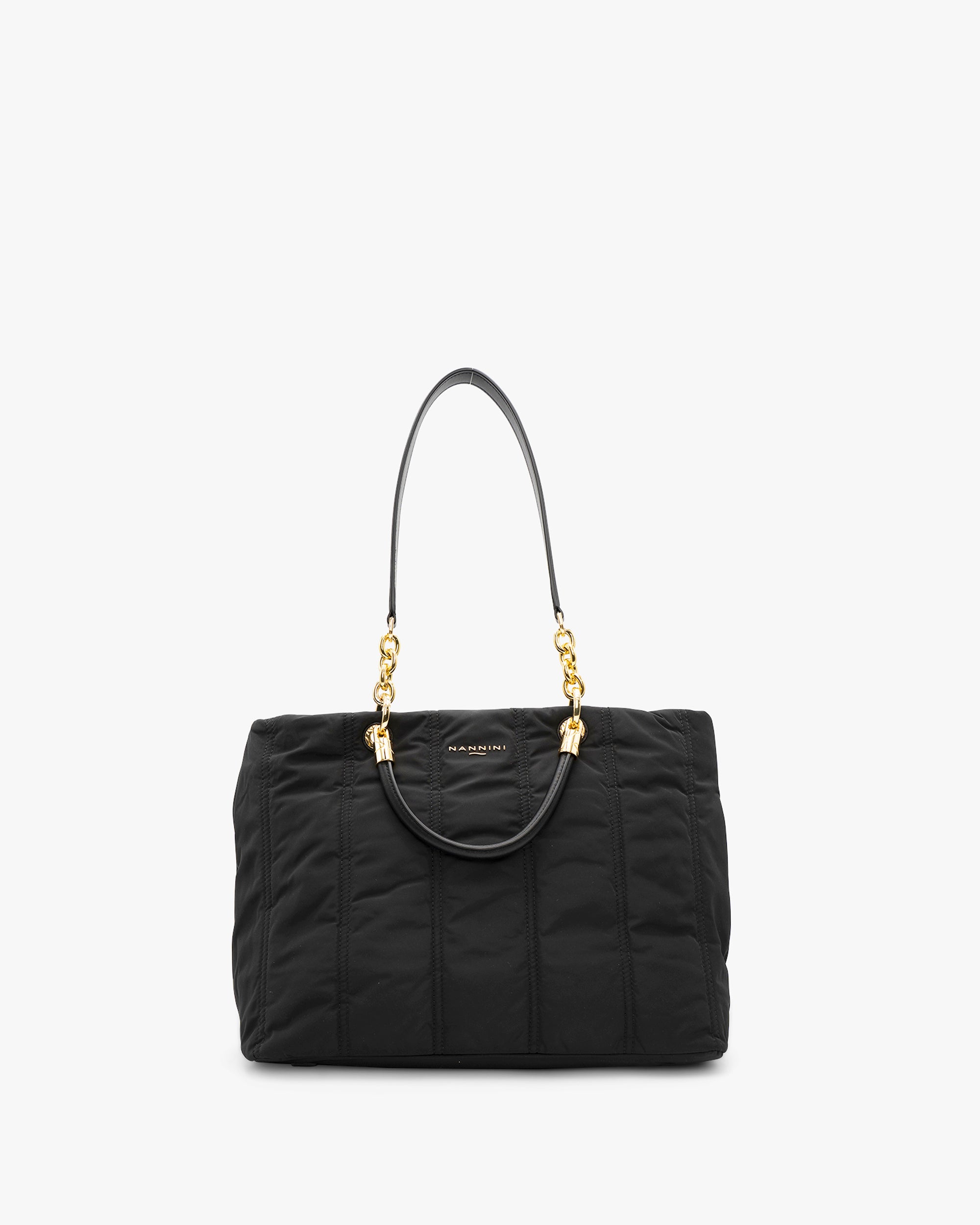 NANNINI borsa spalla donna pelle martellata blu
