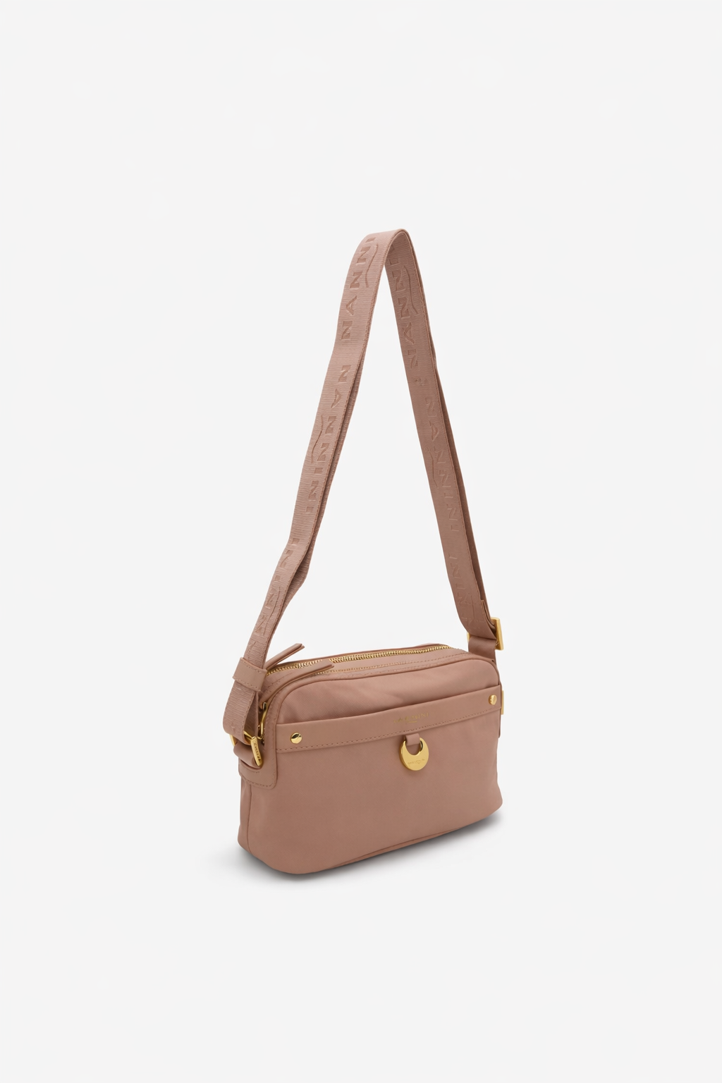 NANNINI borsa spalla donna pelle martellata marrone chiara casual