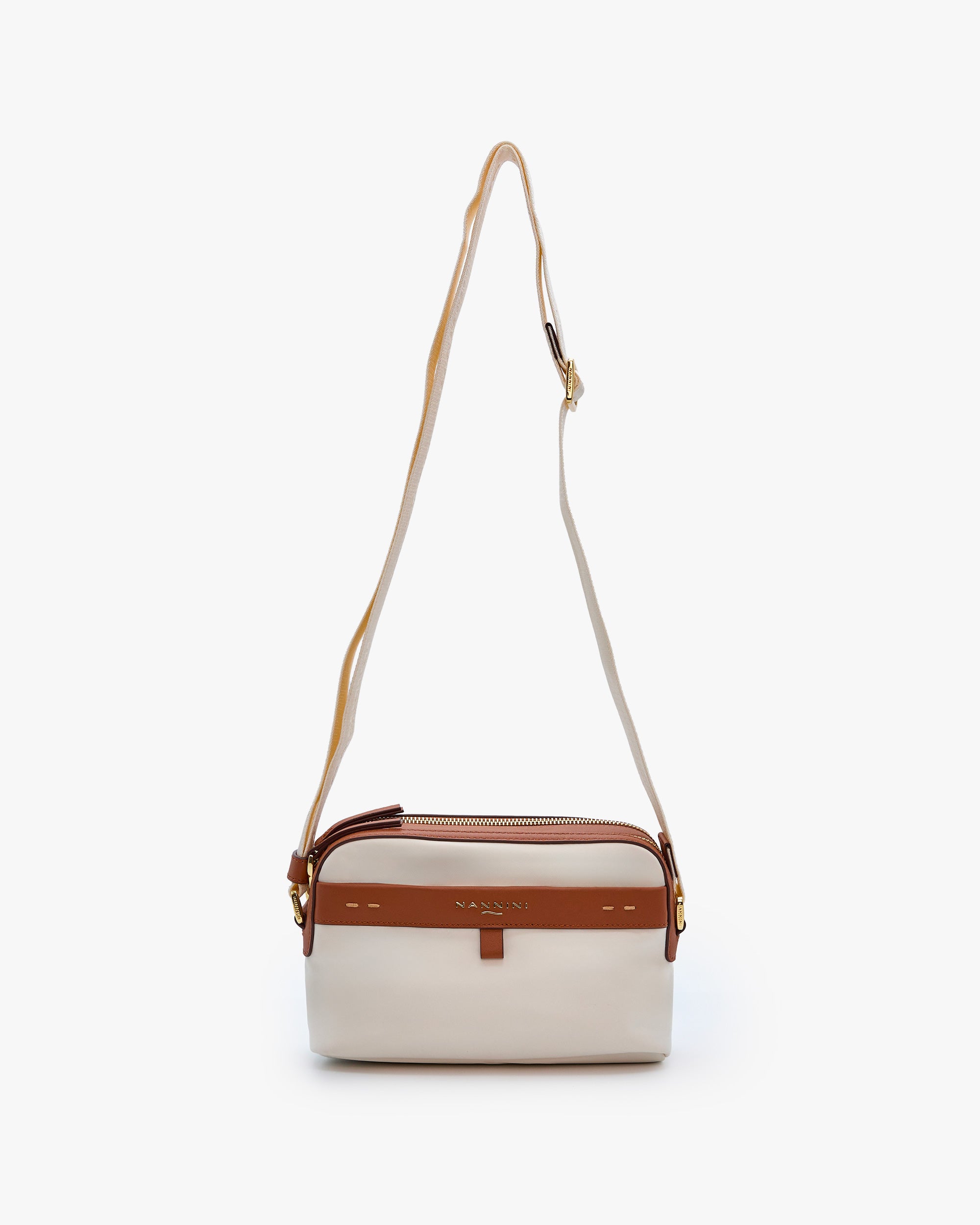 NANNINI borsa spalla donna pelle martellata nera