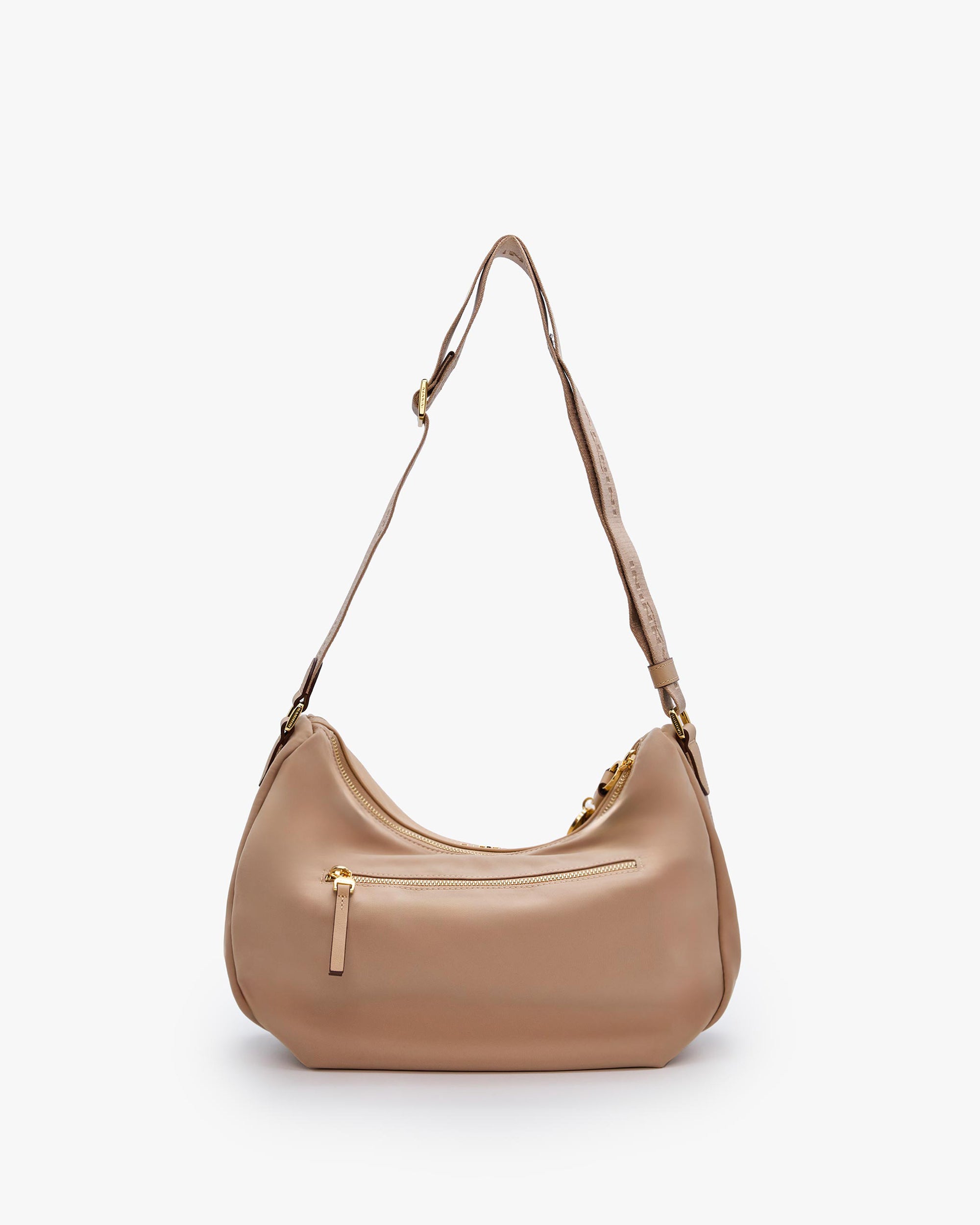 NANNINI borsa spalla donna pelle liscia grigio chiaro con
