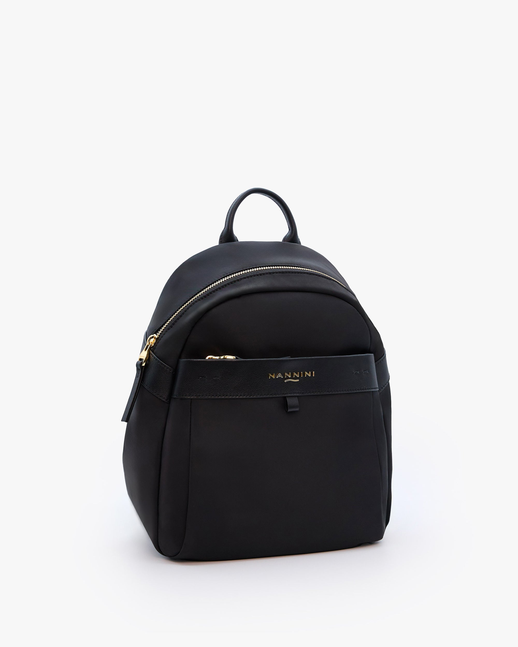 NANNINI borsa spalla donna pelle martellata marrone chiusura patta