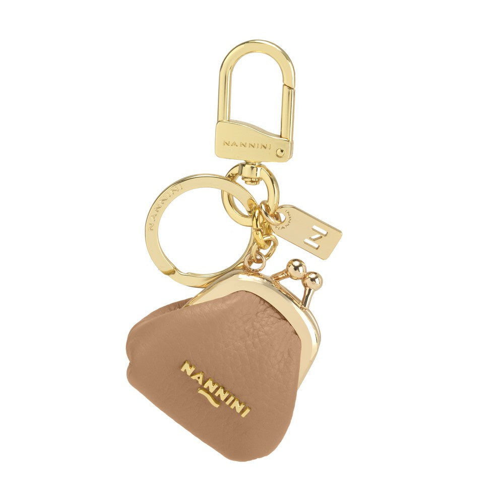 NANNINI borsa spalla donna pelle martellata cammello 8864