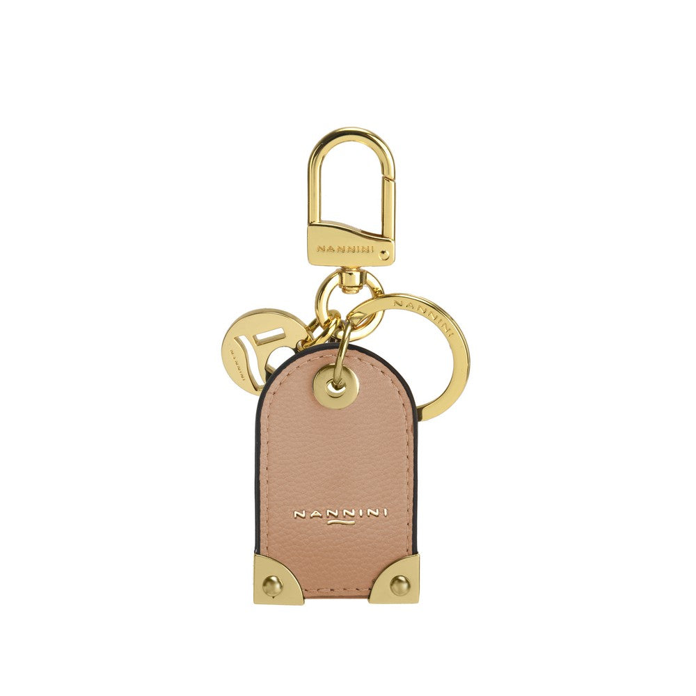 NANNINI borsa secchiello pelle martellata cammello scamosciata tasche tracolla