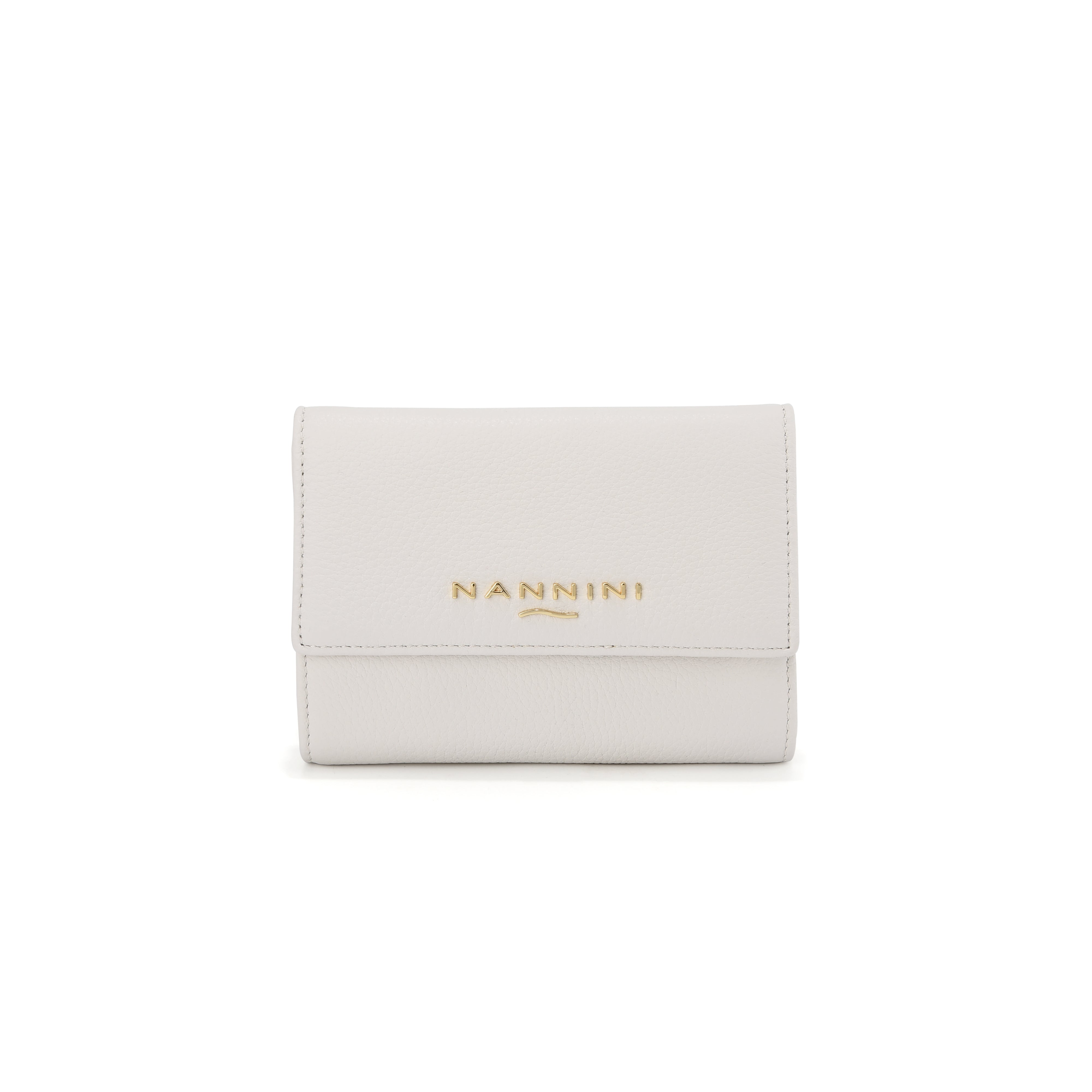 NANNINI borsa spalla donna pelle martellata off white