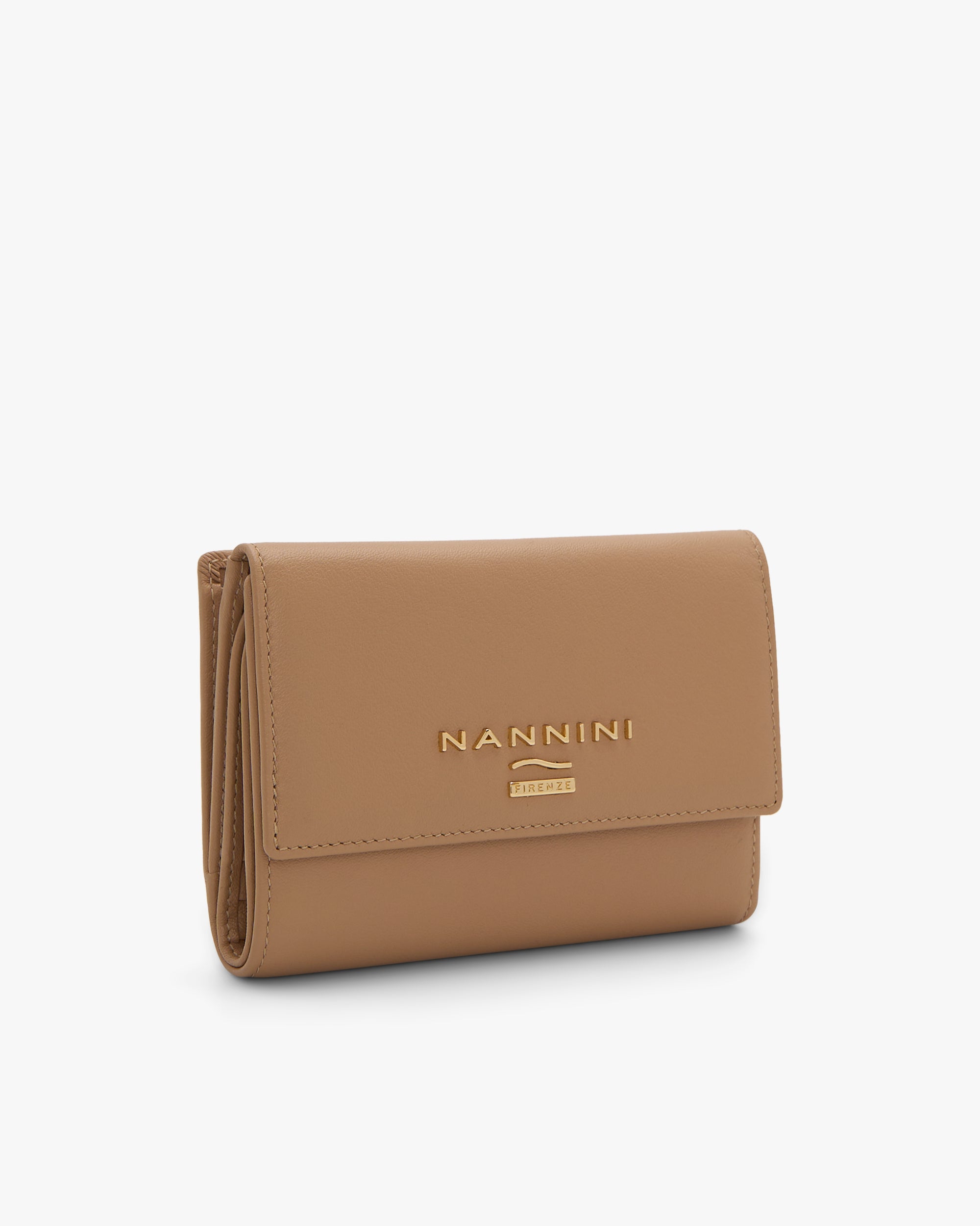 NANNINI borsa spalla donna pelle martellata beige tracolla regolabile