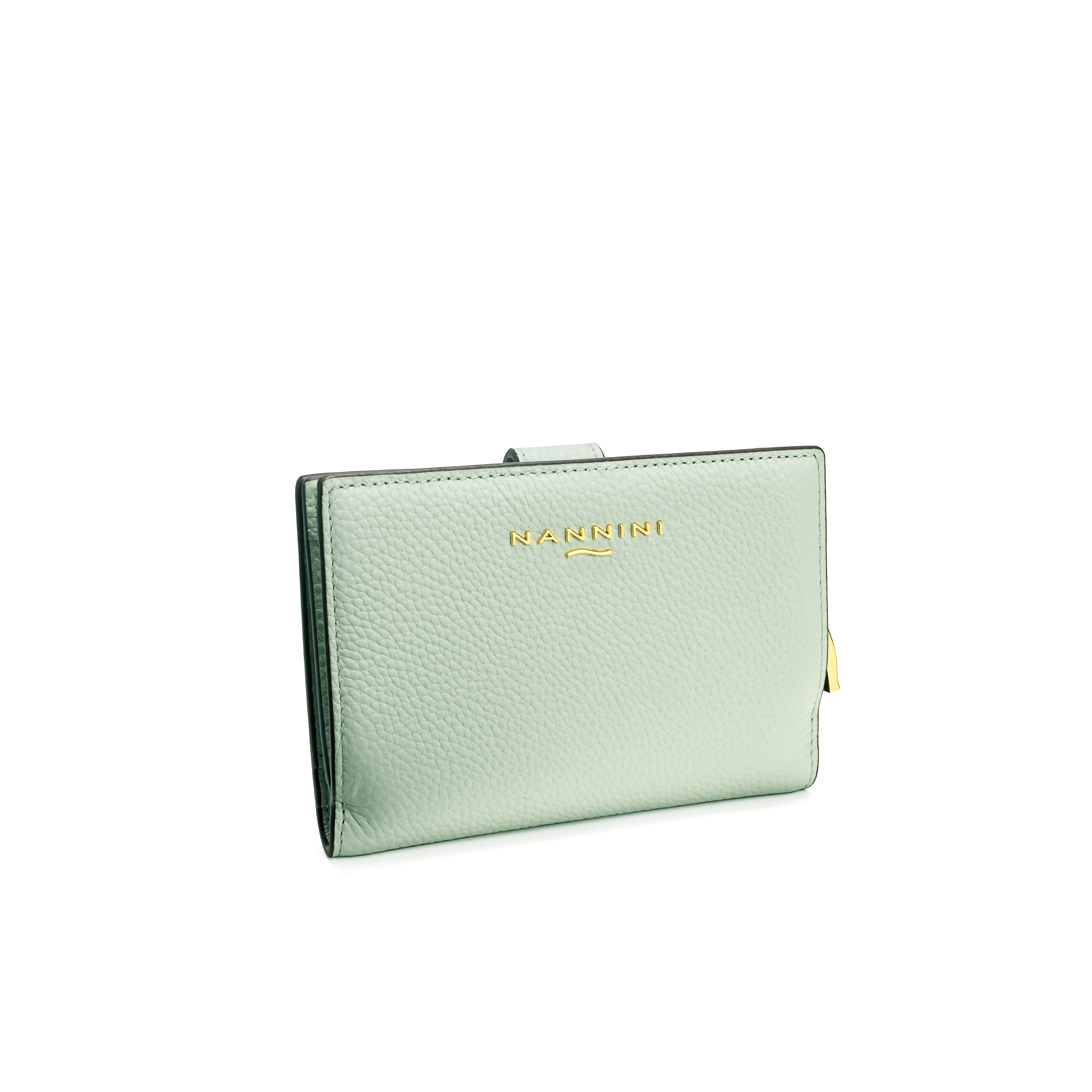NANNINI borsa secchiello pelle liscia salvia donna verde