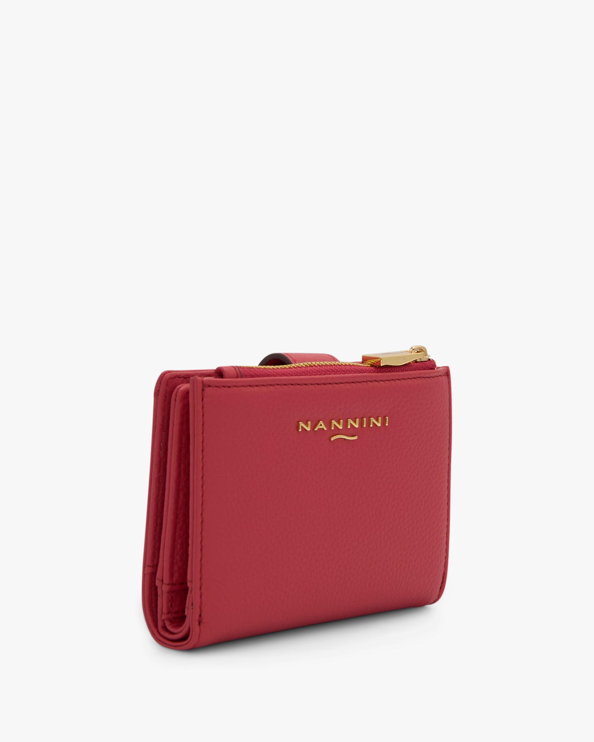 NANNINI borsa secchiello pelle martellata geranio donna