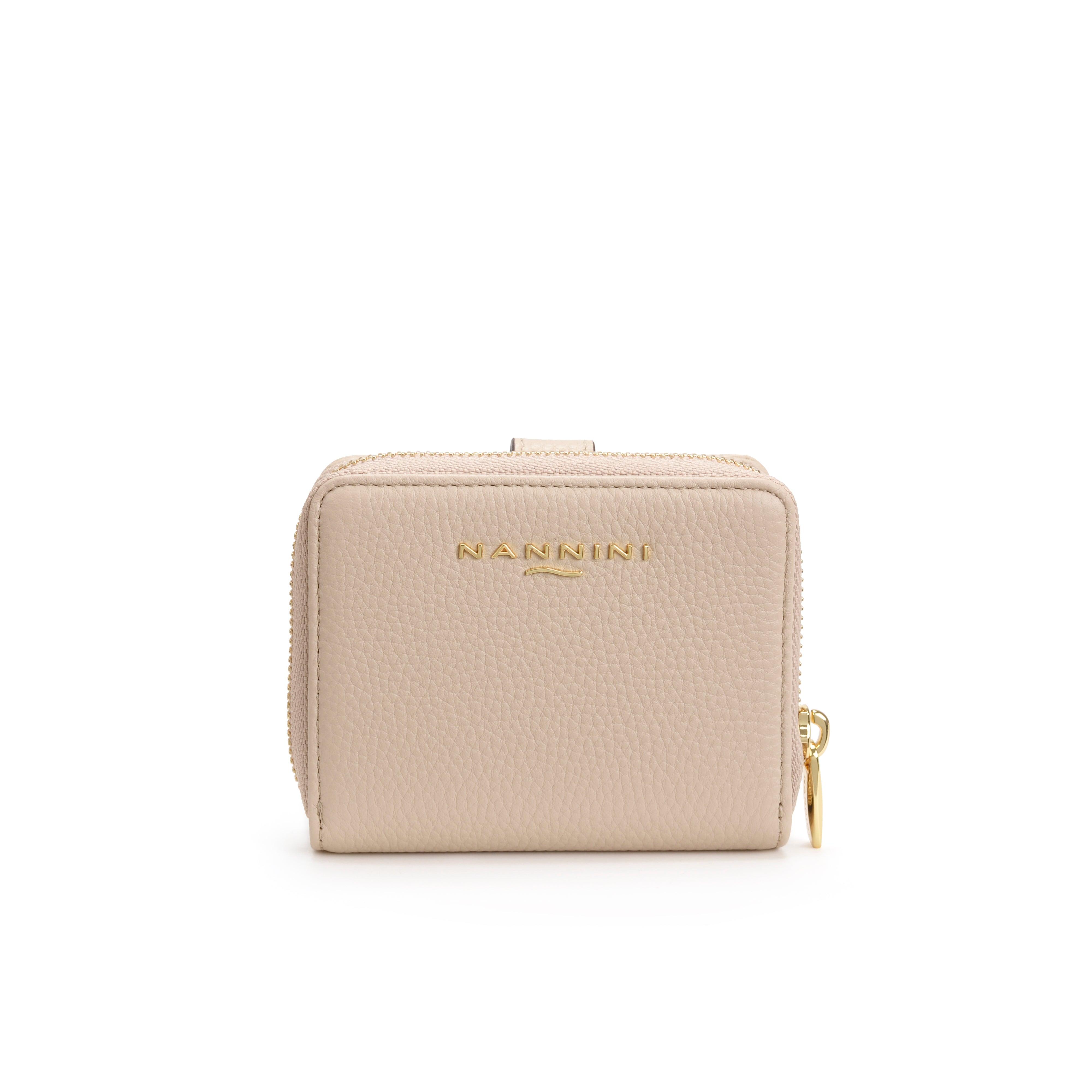 NANNINI borsa spalla donna pelle martellata beige classica