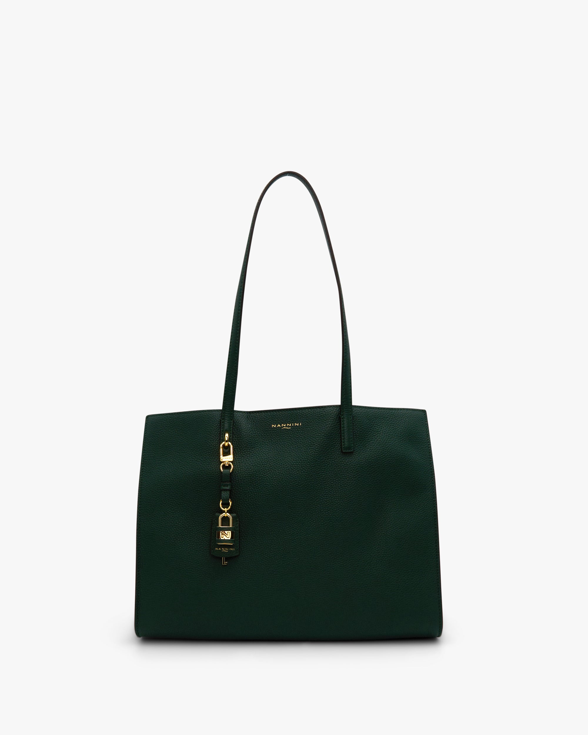 NANNINI borsa spalla donna pelle cerata marrone chiaro elegante