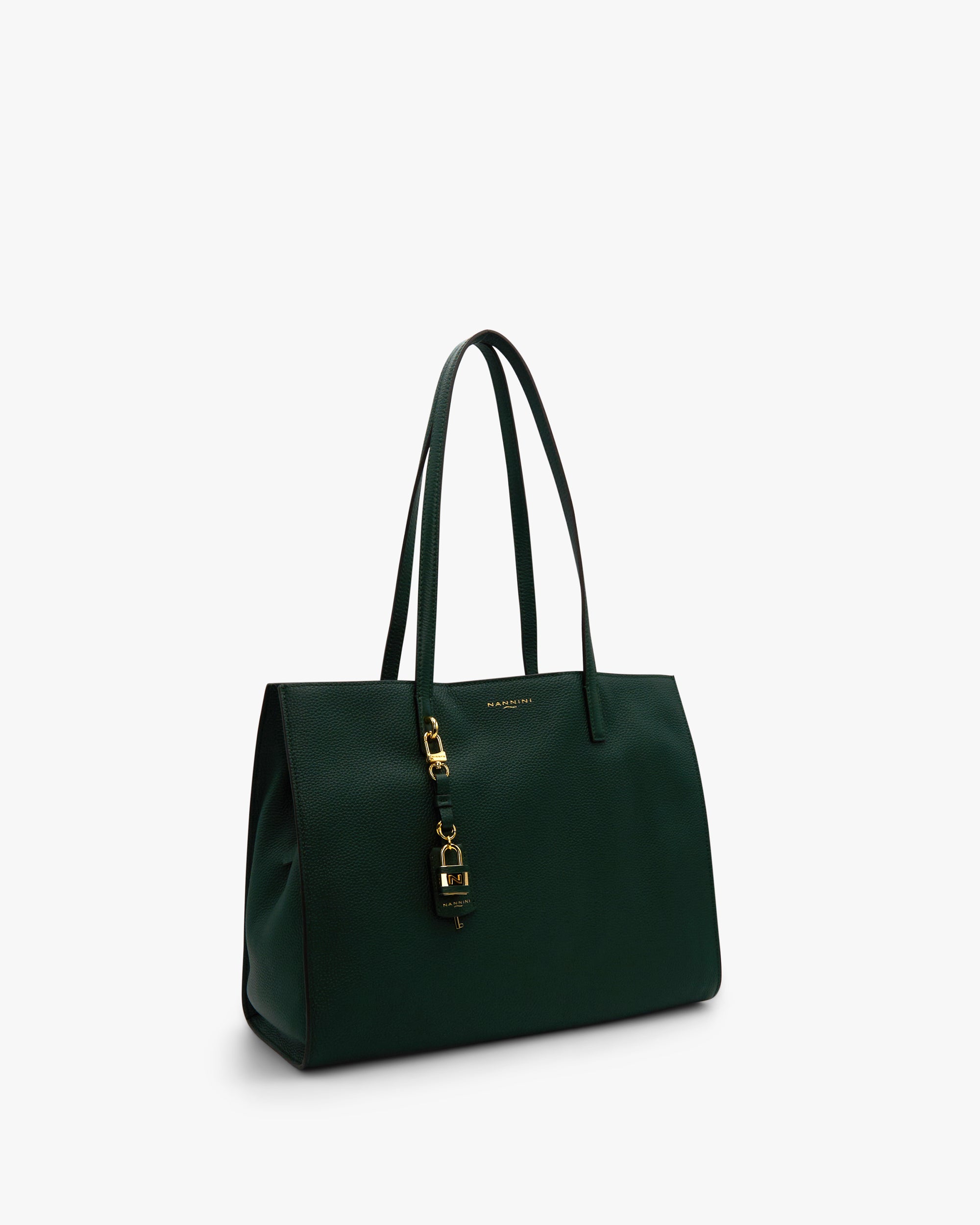NANNINI borsa spalla donna pelle liscia cuoio marrone piccola