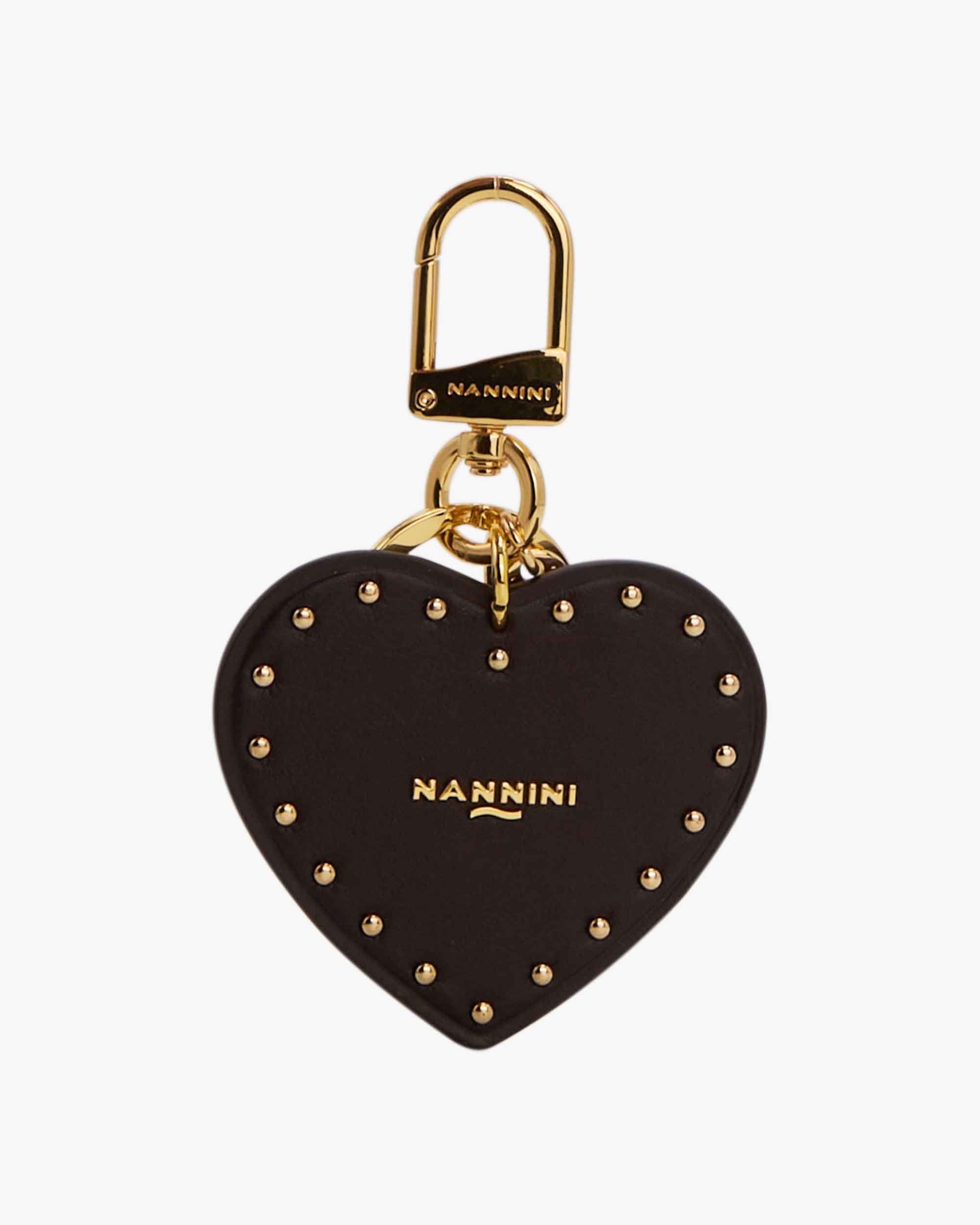 NANNINI tracolla piccola pelle saffiano marrone chiara borsa